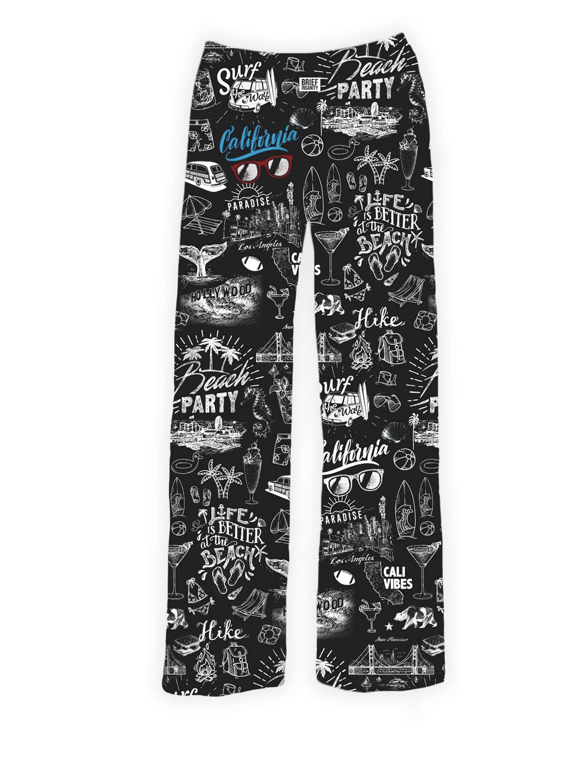 BRIEF INSANITY Unisex Lounge Pajama Pants - Soft & Comfortable Loungewear with State & City Chalk Design | Perfect for Home Relaxation, Sleepwear & Casual Wear