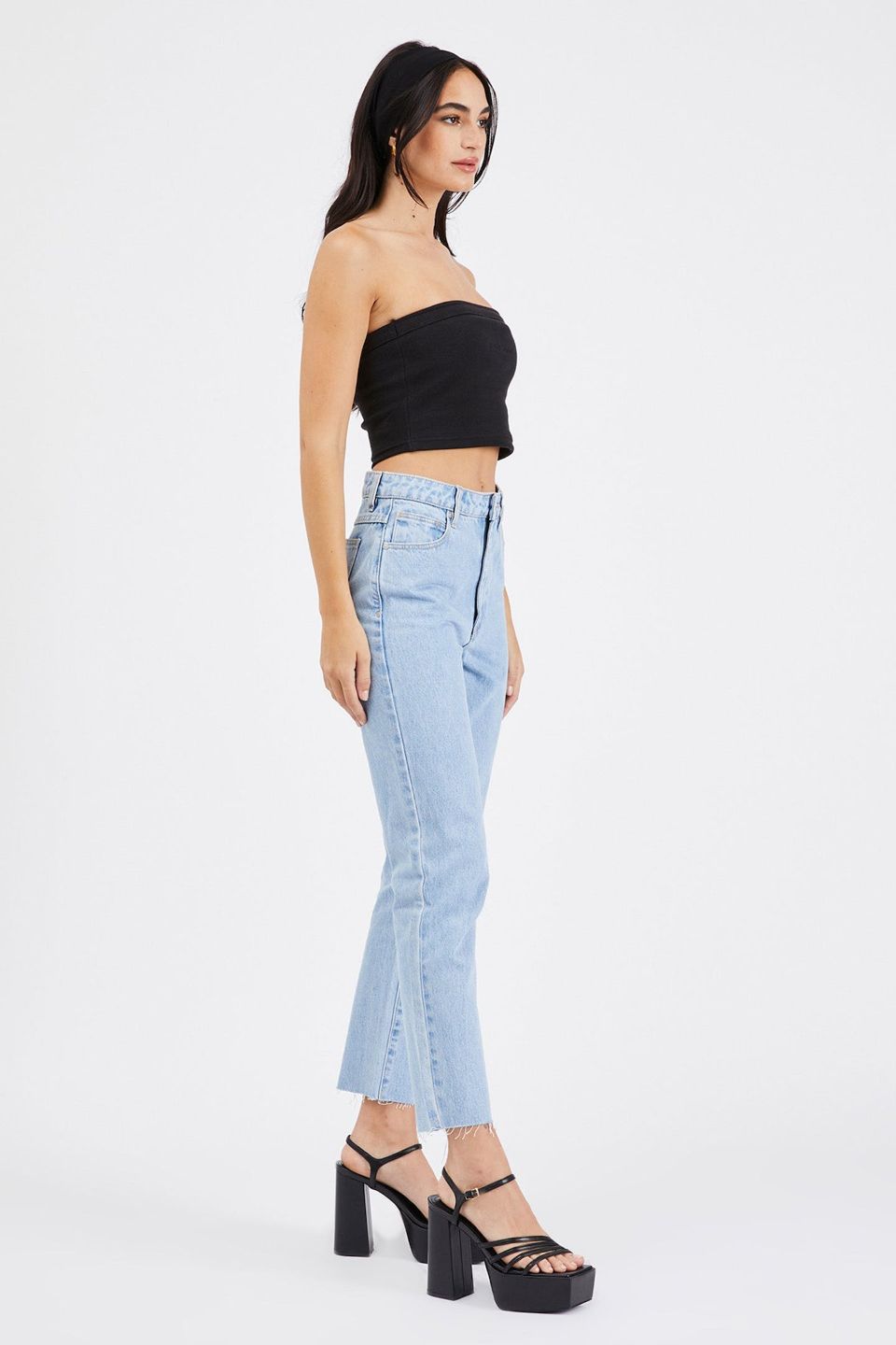 94 High Slim Walk Away Pale Blue Denim Jeans for Women - Stylish Skinny Fit Stretch Denim Pants for Casual Wear & Everyday Outfits