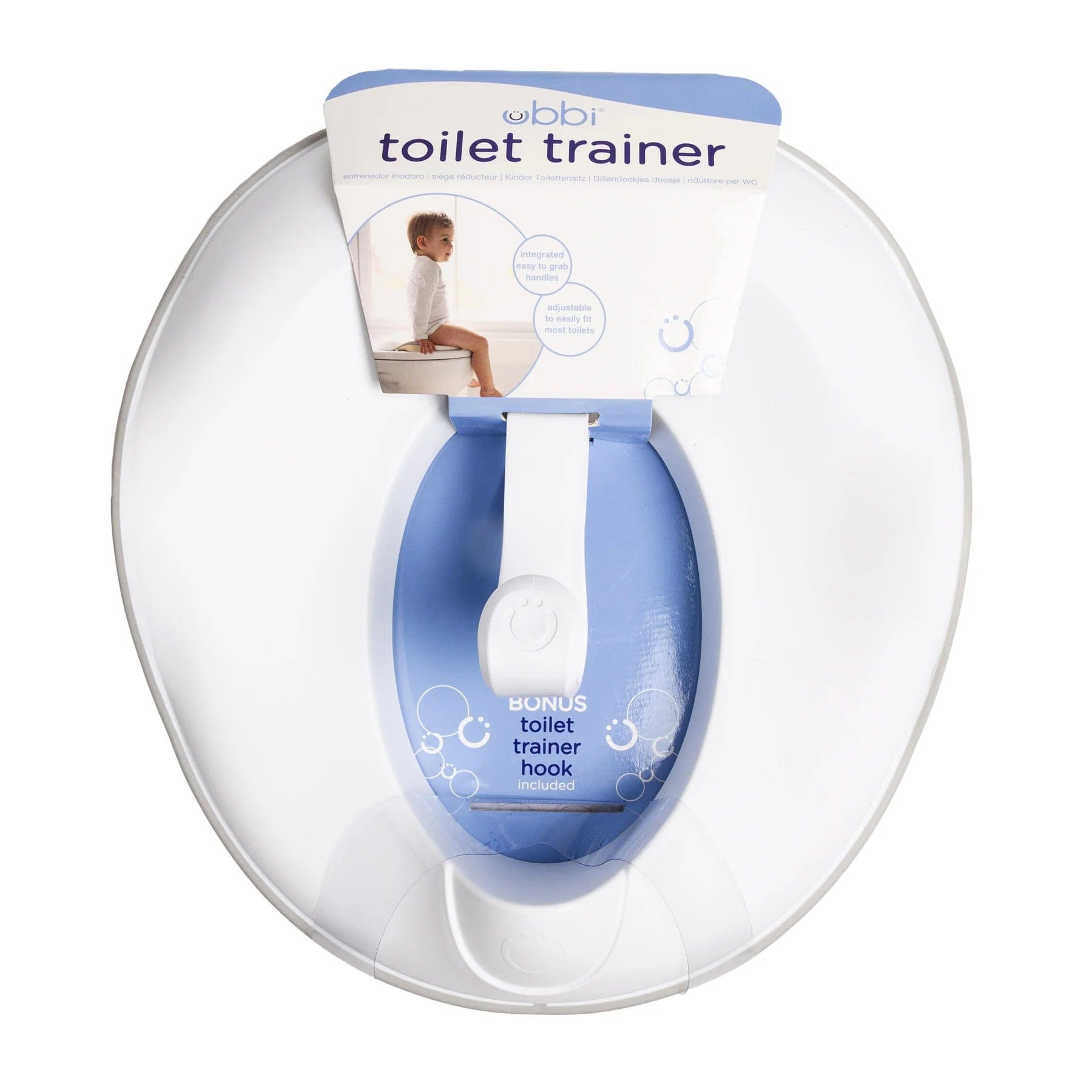 Ubbi Toilet Trainer for Toddlers - Potty Training Seat with Anti-Slip Design for Boys & Girls - Easy to Clean & Portable for Home & Travel Use