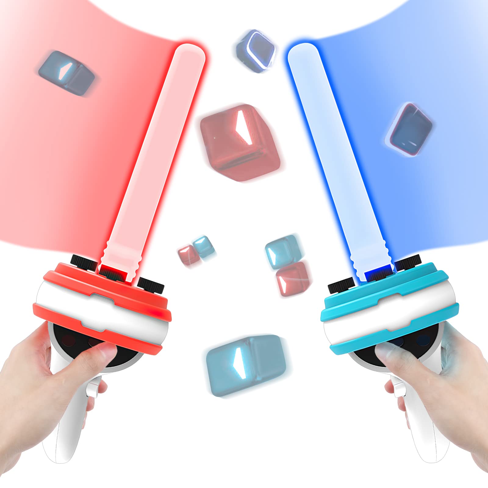 Best VR Lightsabers for Oculus Quest 2 Controllers - Enhanced Beat Saber Gaming Accessories | Immersive Lightsaber Duels & Fitness Workouts for Virtual Reality Enthusiasts