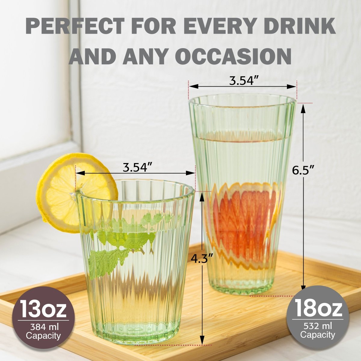 ChillClassic 8-Piece Drinkware Set - Insulated Tumblers & Glasses for Coffee, Tea, and Cold Beverages - Perfect for Home, Office, and Outdoor Use