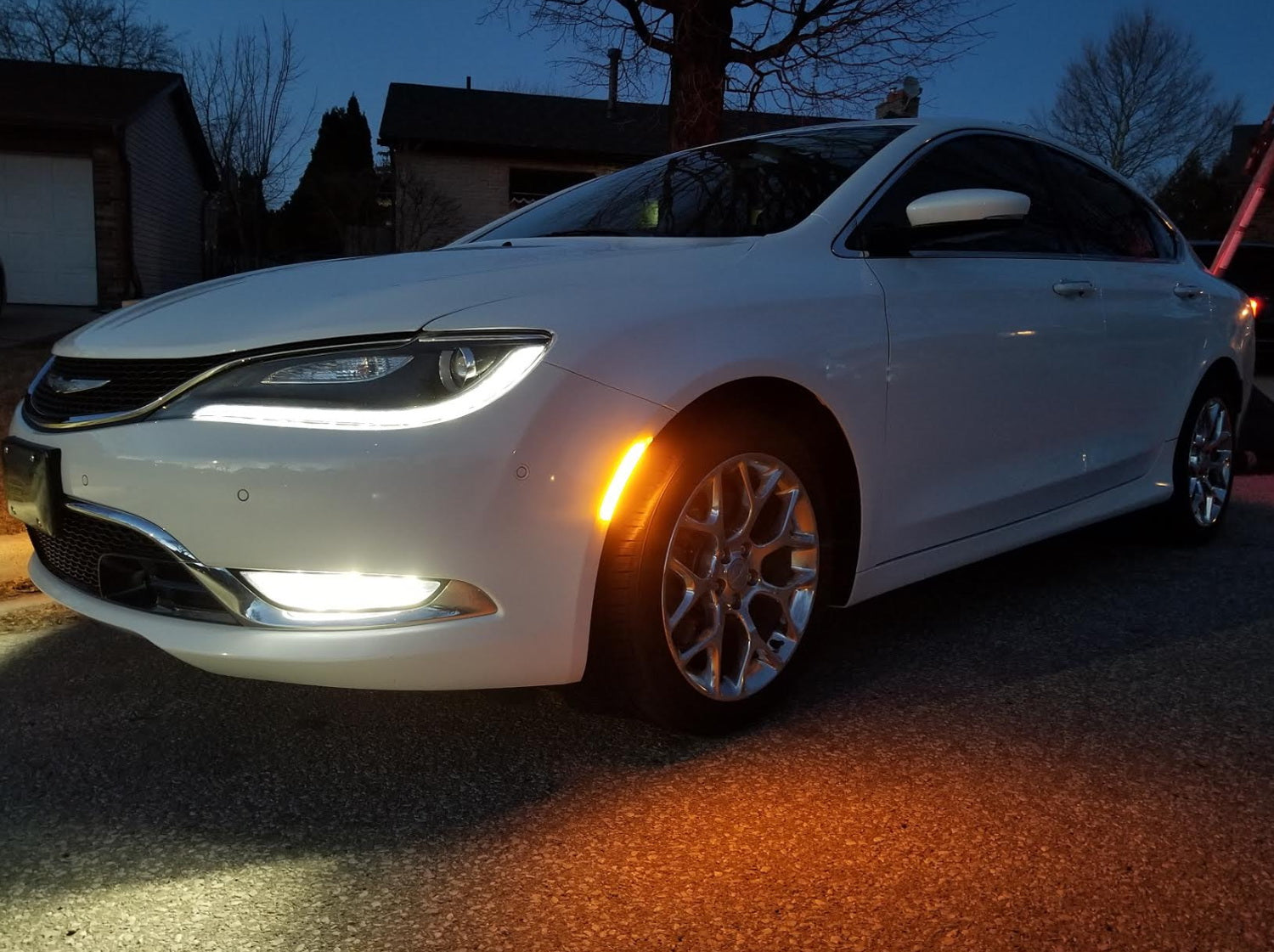 Amber/Red Full LED Side Marker Light Kit for Chrysler 200 - Clear Lens, Durable & Bright - Perfect for Night Driving & Enhanced Vehicle Visibility