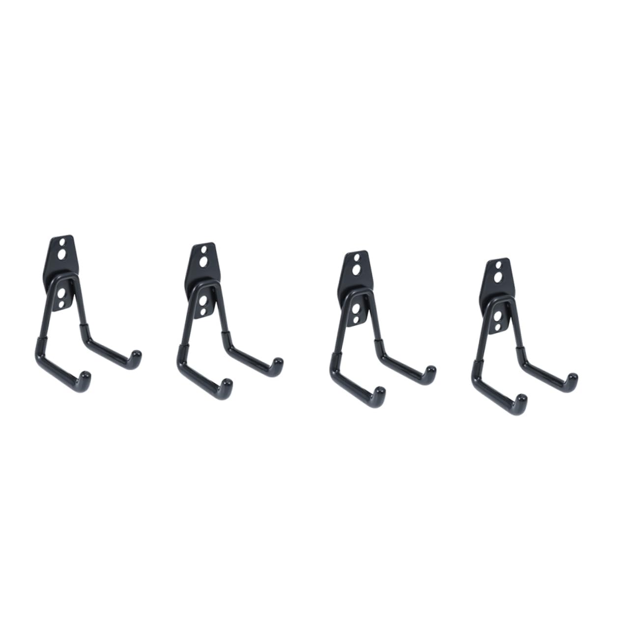 Heavy Duty Black Metal Wall Hooks - 10 Pack Anti-Slip Garage Hangers for Warehouse, Garden Tools, Bikes & Sports Equipment - Durable Storage Solution for Home, Office, Balcony Organization