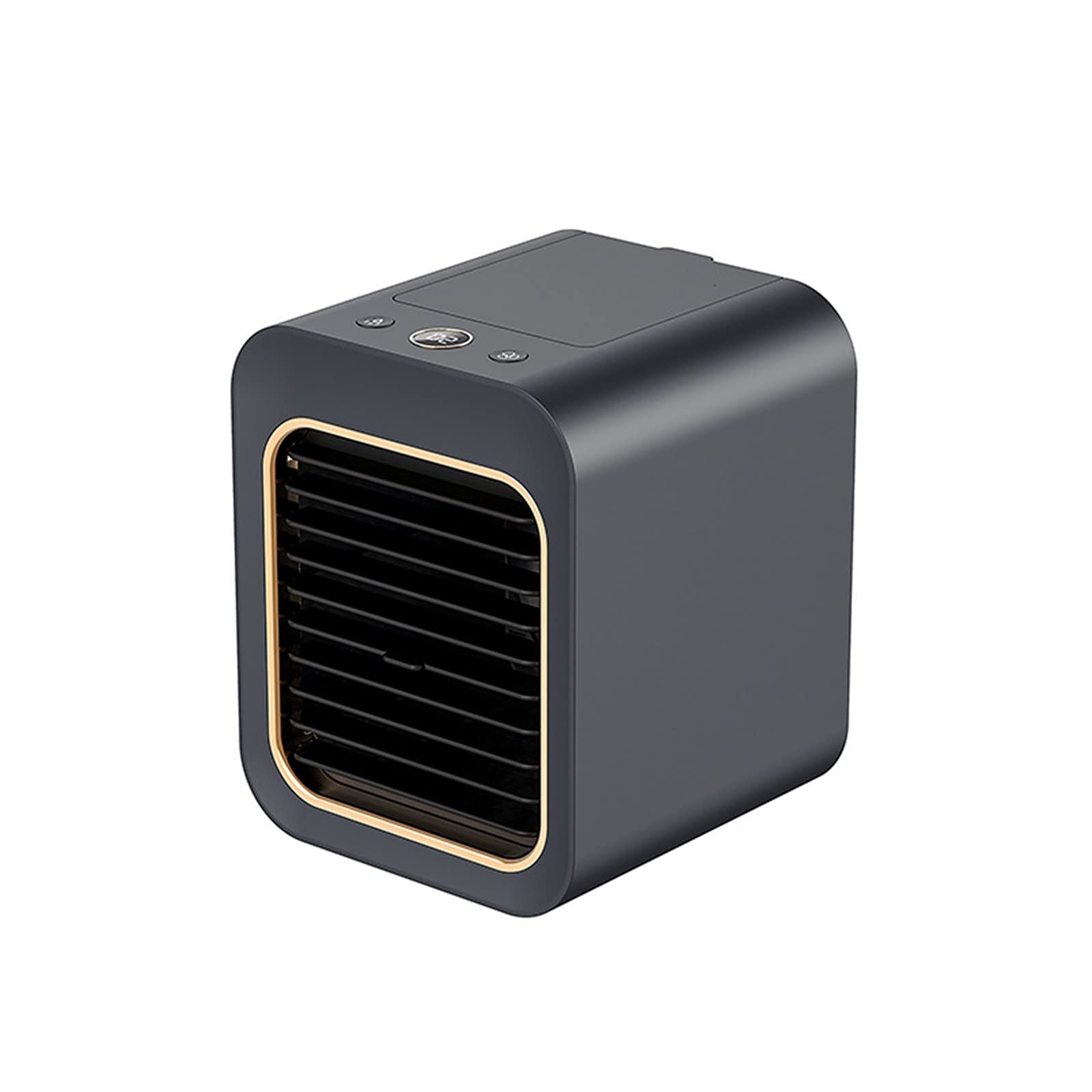 Portable USB Air Conditioner Fan - Mini Personal Space Cooler with Humidifier, Upgraded Quiet Desktop Air Cooler for Bedroom, Home, Office & Dorm - Battery Powered (Navy Blue, 1PC) | Perfect for Small Spaces, Hot Sleepers & Workspaces