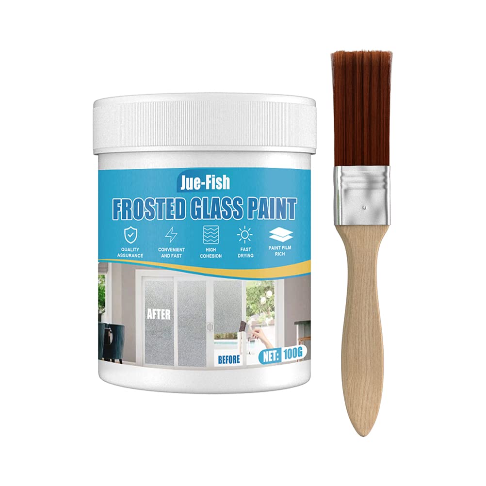 Frosted Glass Paint for Windows & Doors - 100ML Waterproof Window Tinting Film Alternative - DIY Privacy Frosting Solution for Bathroom, Office, and Home Decor