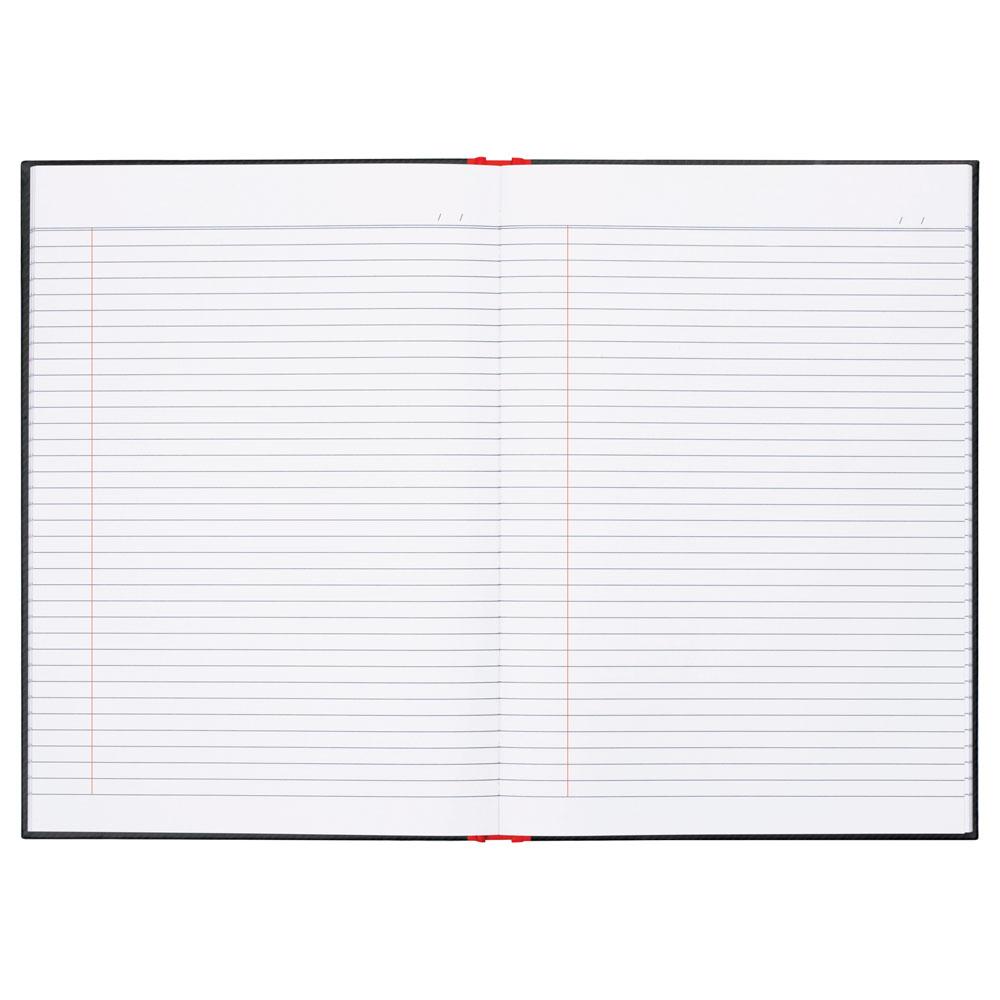 Premium A4 Red & Black Notebook with Margin - Perfect for Journaling, Note-Taking & Office Work - 80 Sheets College Ruled Paper for Students & Professionals