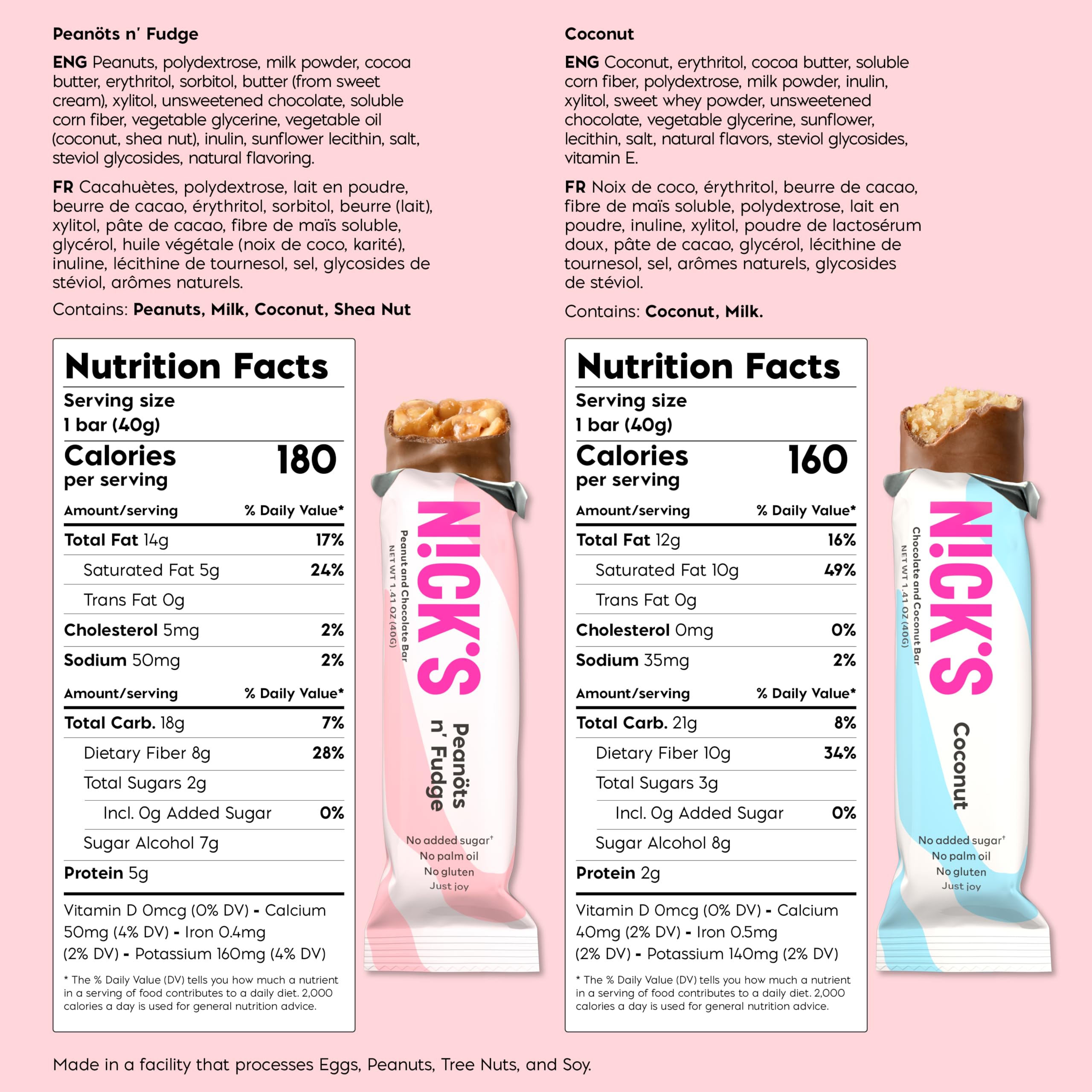 Keto Chocolate Candy Bars - Sugar Free, Gluten Free, Low Carb Snacks for Weight Loss & Energy Boost