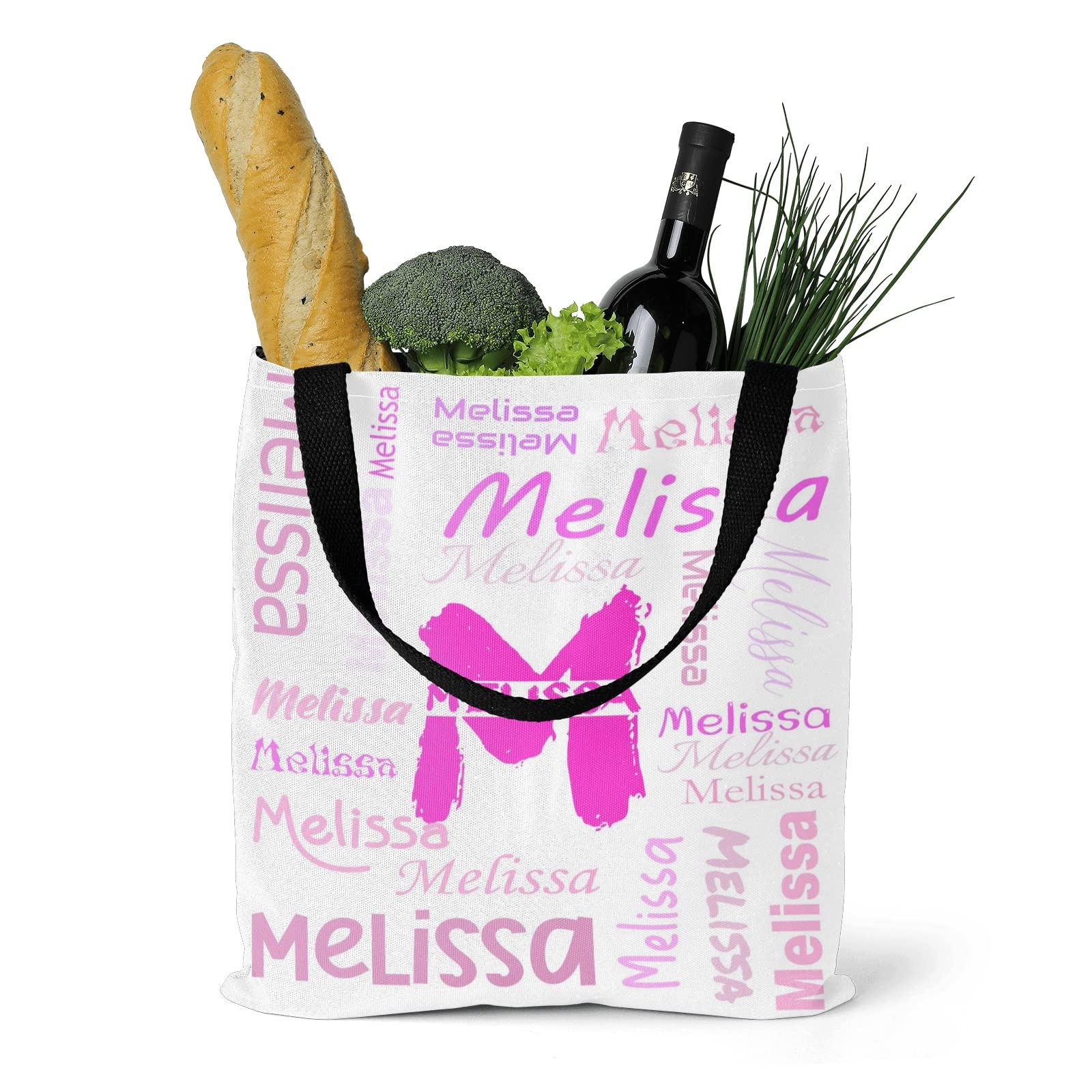 Custom Personalized Tote Bags for Women - Monogrammed Name Tote Bag Gift for Birthday, Christmas & Valentine's Day - Perfect for Shopping, Beach & Everyday Use