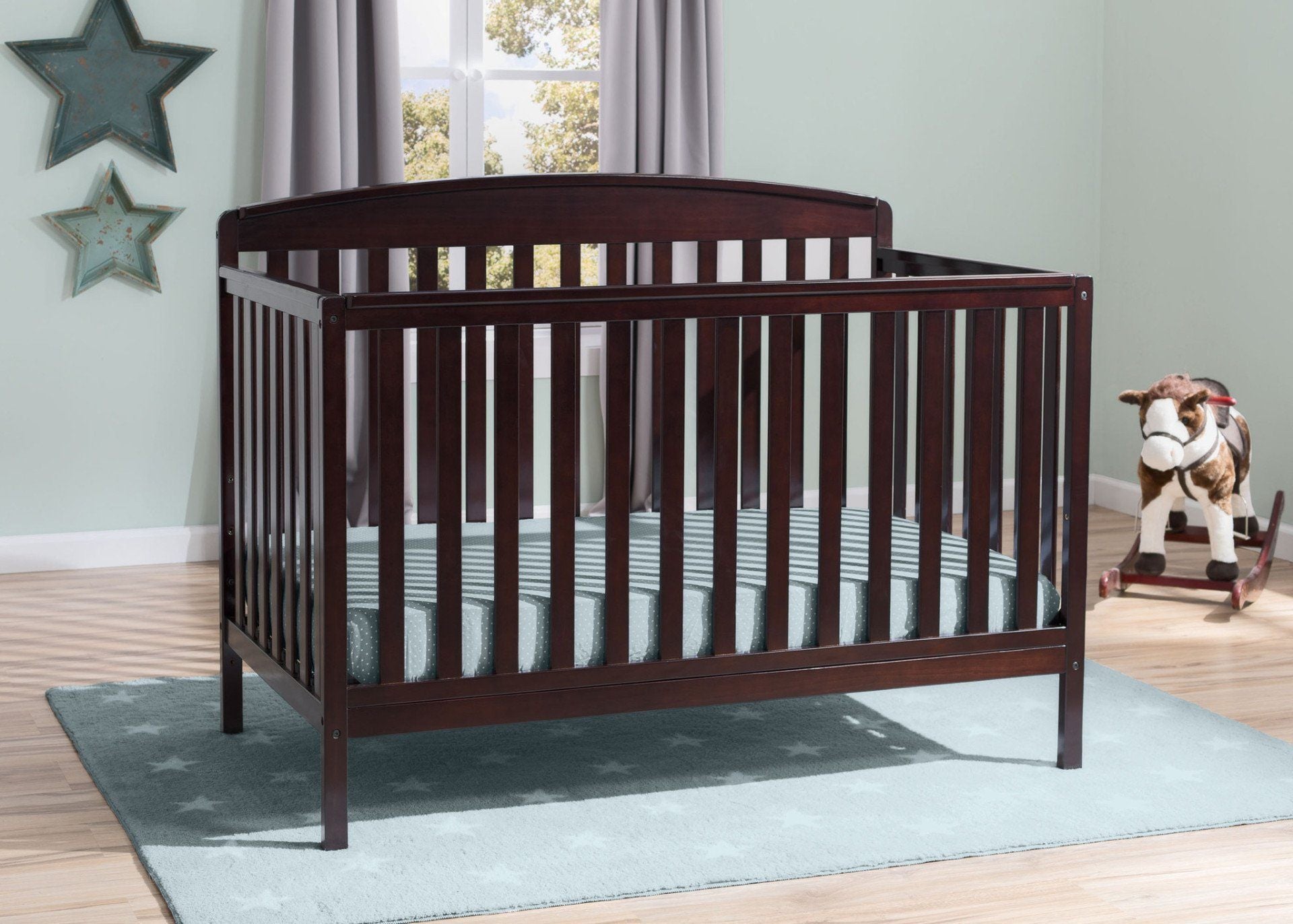 Brayden 4-in-1 Convertible Baby Crib with Toddler Bed & Daybed - Nursery Furniture for Newborns & Kids - Perfect for Bedrooms & Daycare Centers