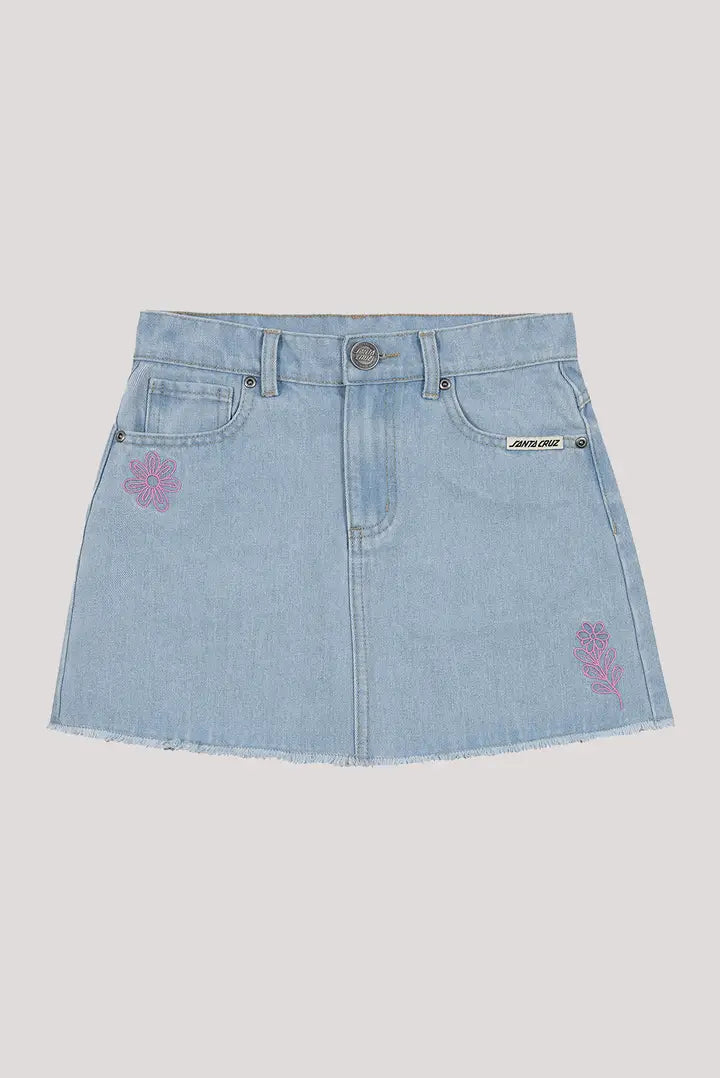 Santa Cruz Vibes Stacked Girls Skirt - Cute Layered Skirt for Teens & Kids - Perfect for Beach, Summer Outfits & Casual Wear
