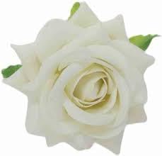 Elegant Small Artificial White Rose Hair Clips for Women & Girls - Pack of 2 | Perfect for Weddings, Parties & Everyday Hair Accessories