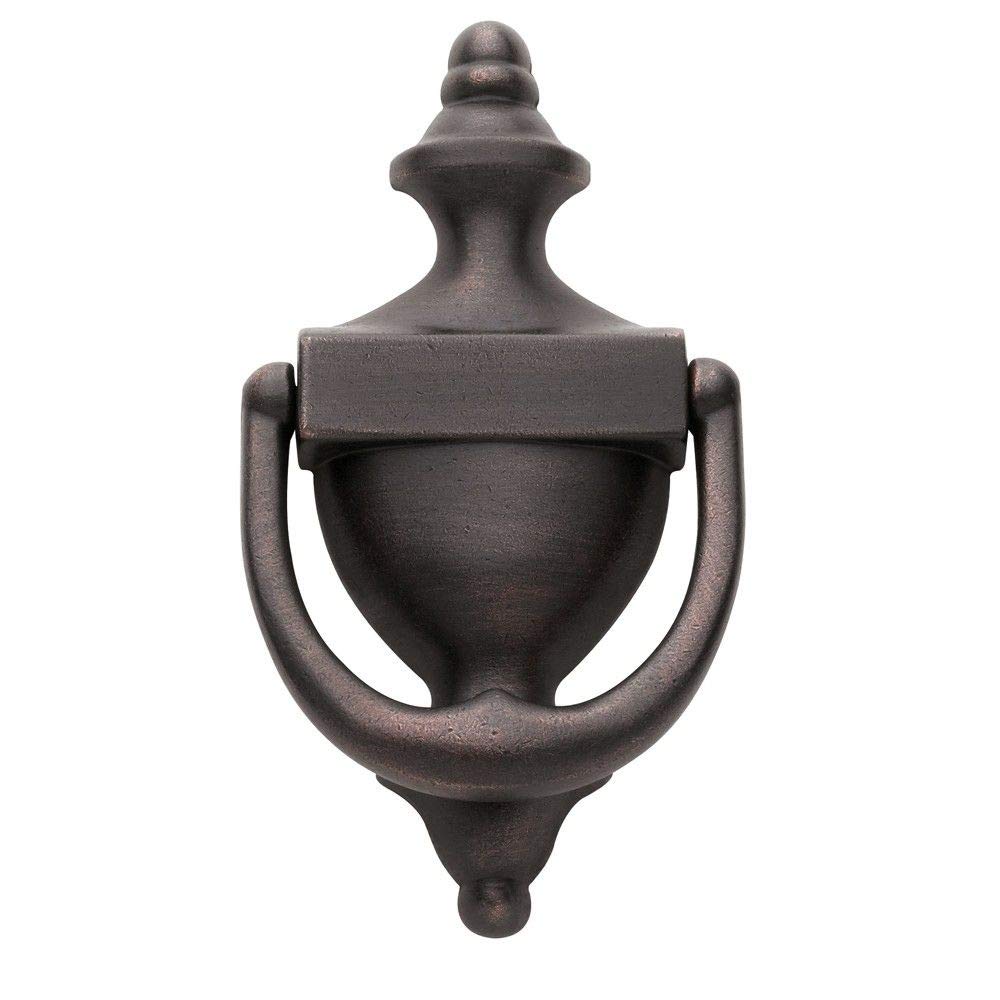Baldwin 0102402 Colonial Door Knocker in Distressed Oil Rubbed Bronze - Classic Vintage Style for Front Entry Doors, Home Decor & Traditional House Exteriors