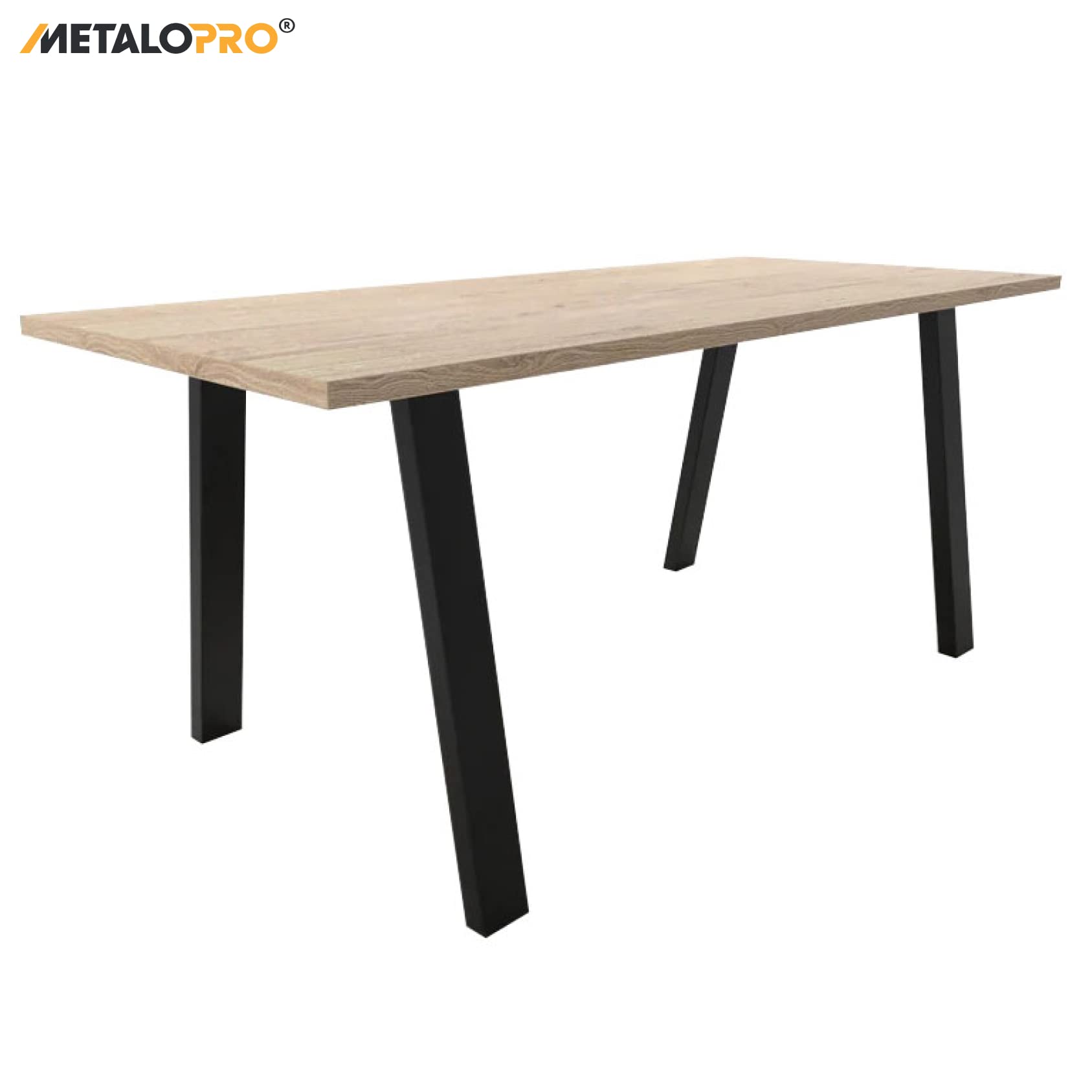 Metal Table Legs 180x70x72cm - Heavy Duty Steel Modern Desk Base with Screws & Floor Protectors for Industrial Office, Home Dining & Cafe - Black | Perfect for Workstations, Kitchen Islands & Industrial Style Furniture