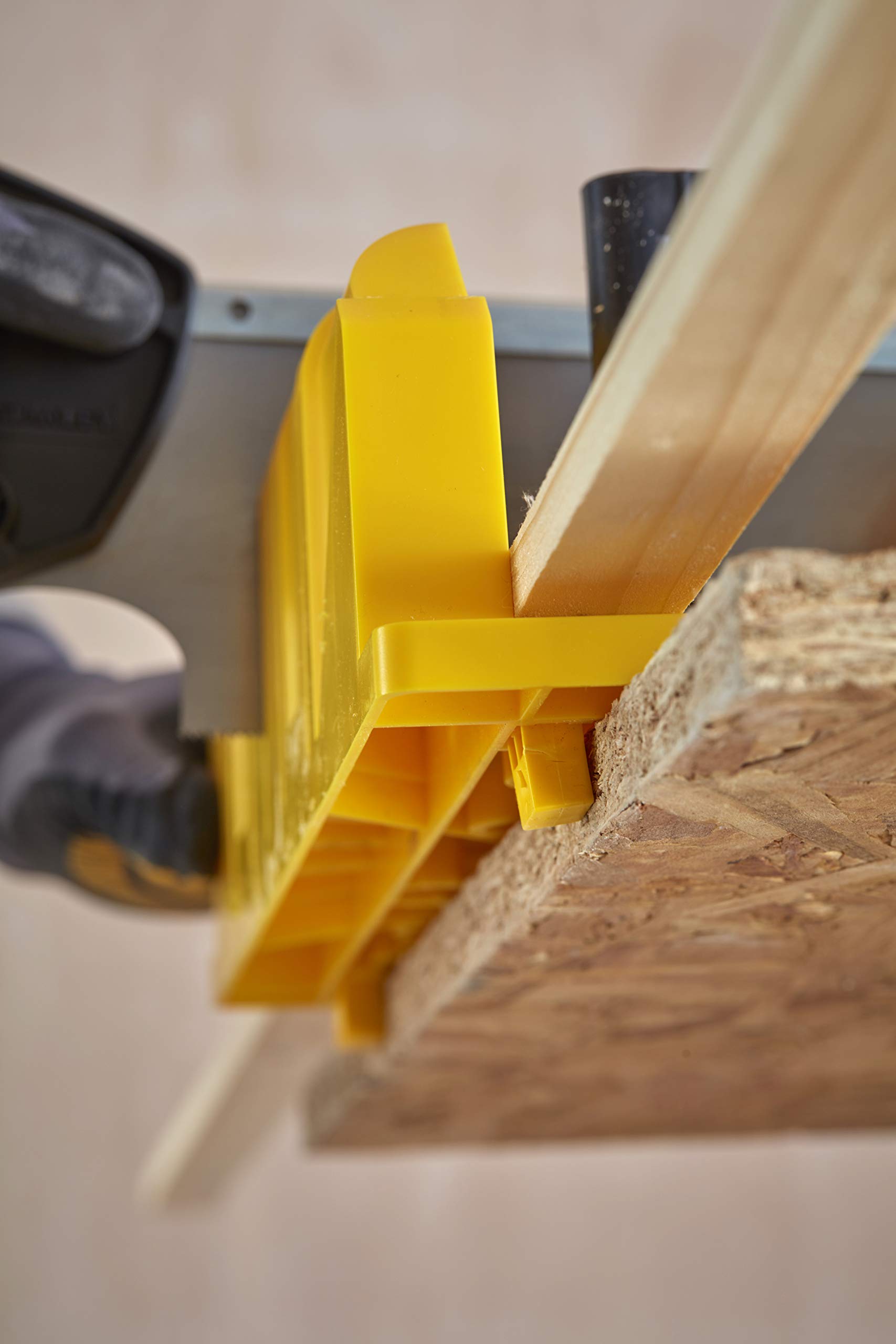 Stanley 1-20-600 Saw Storage Miter Box with Included Saw - Durable Black Woodworking Tool for Precise Angle Cuts | Perfect for DIY Projects, Carpentry & Home Renovations