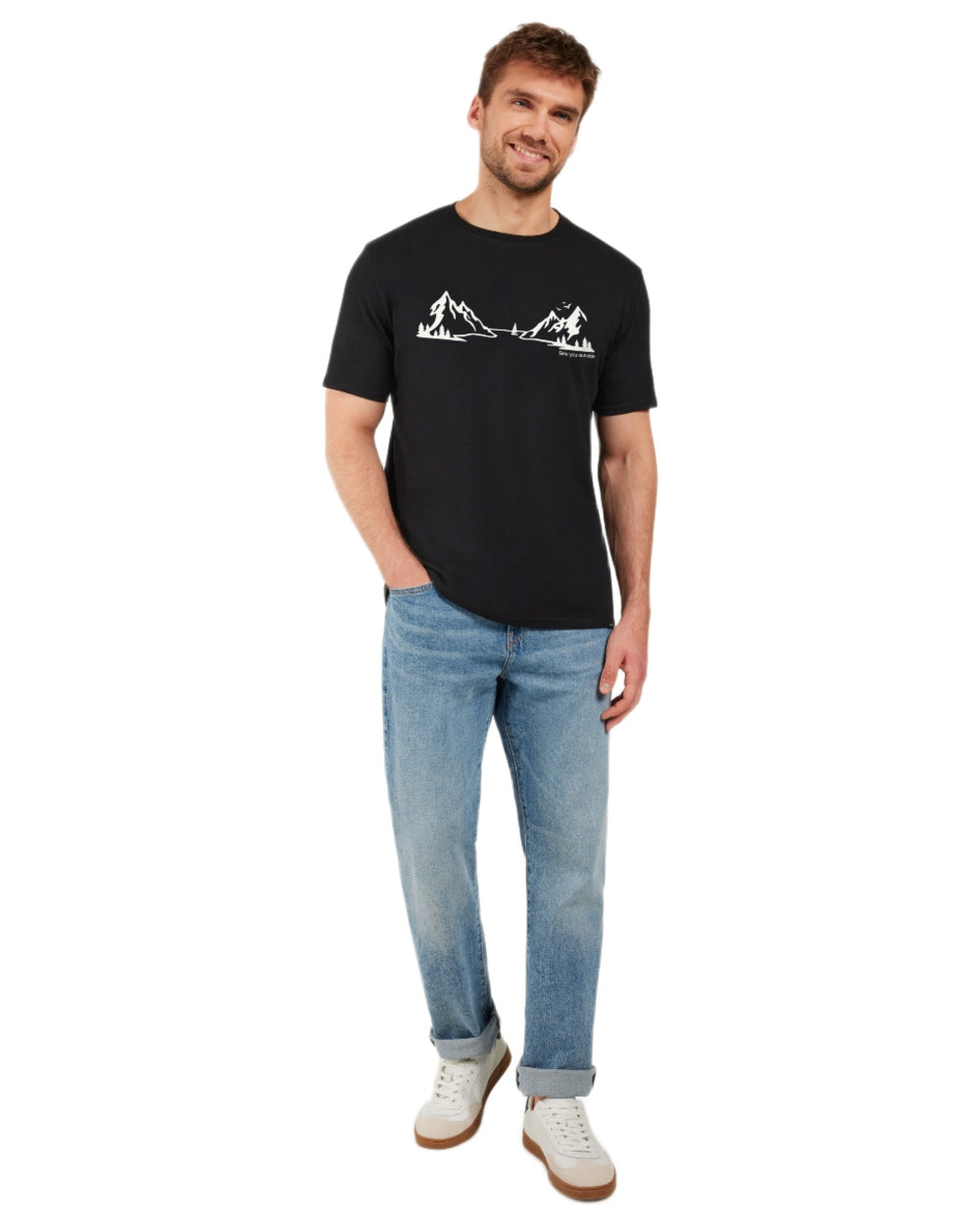 Didriksons Men's Harald Landscape T-Shirt - Comfortable Cotton Tee for Outdoor Adventures & Casual Wear