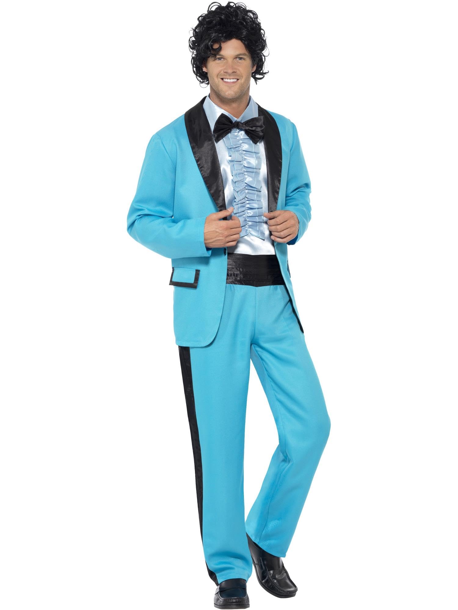 Smiffy's Men's 80's Prom King Costume - Vintage 1980s Tuxedo Outfit for Halloween, Theme Parties & Cosplay - Adult Retro Formal Wear