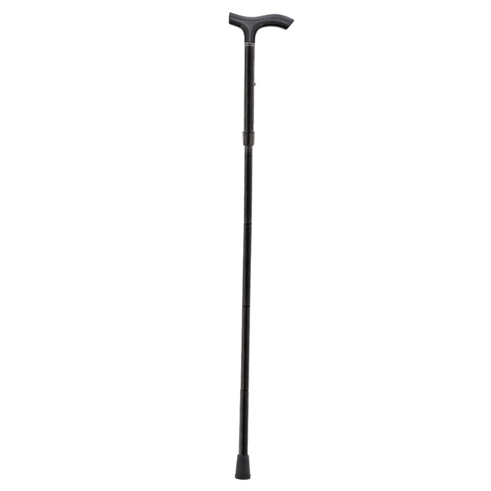 Premium Black Triple Wound Carbon Fiber Folding Walking Cane - Adjustable Fritz Cane V1729 | Lightweight & Durable Mobility Aid for Seniors, Hiking, Travel & Everyday Use