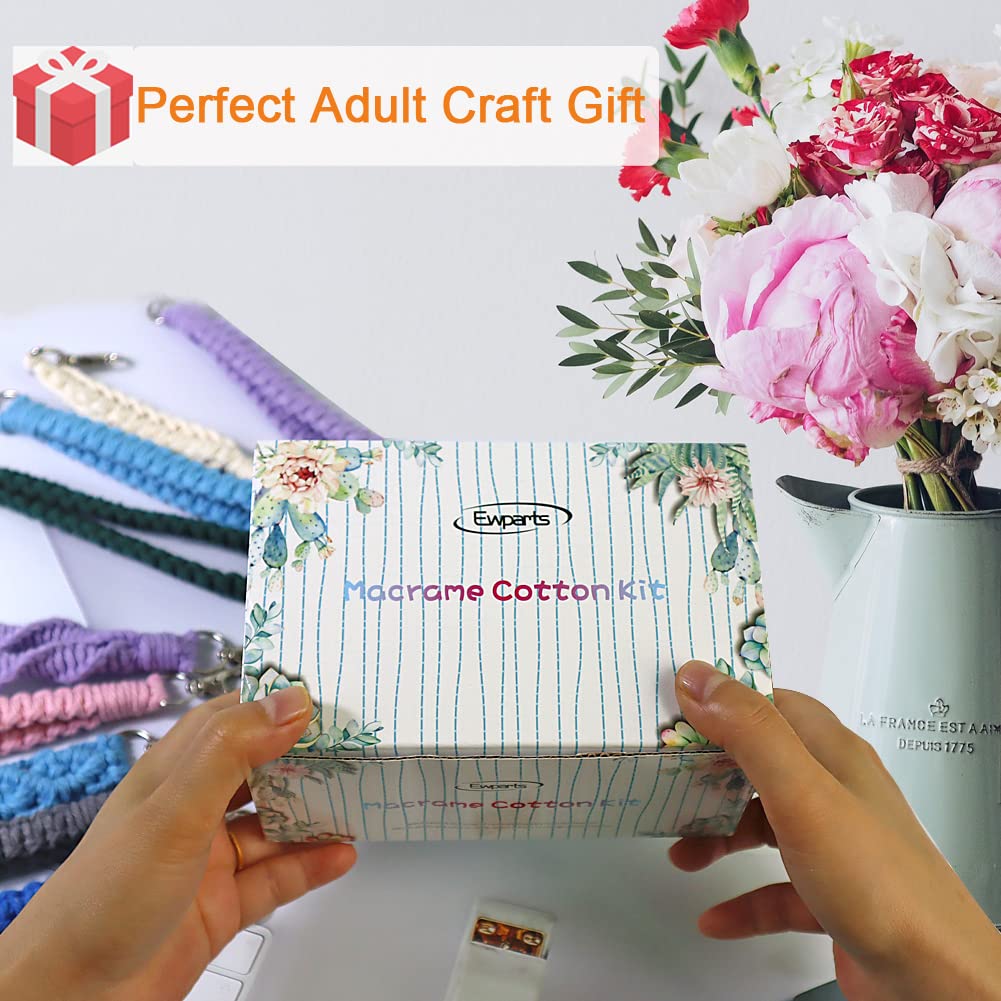 Boho Macrame Keychain Kit - DIY Craft for Adults & Kids, Perfect for Beginners & Gifts