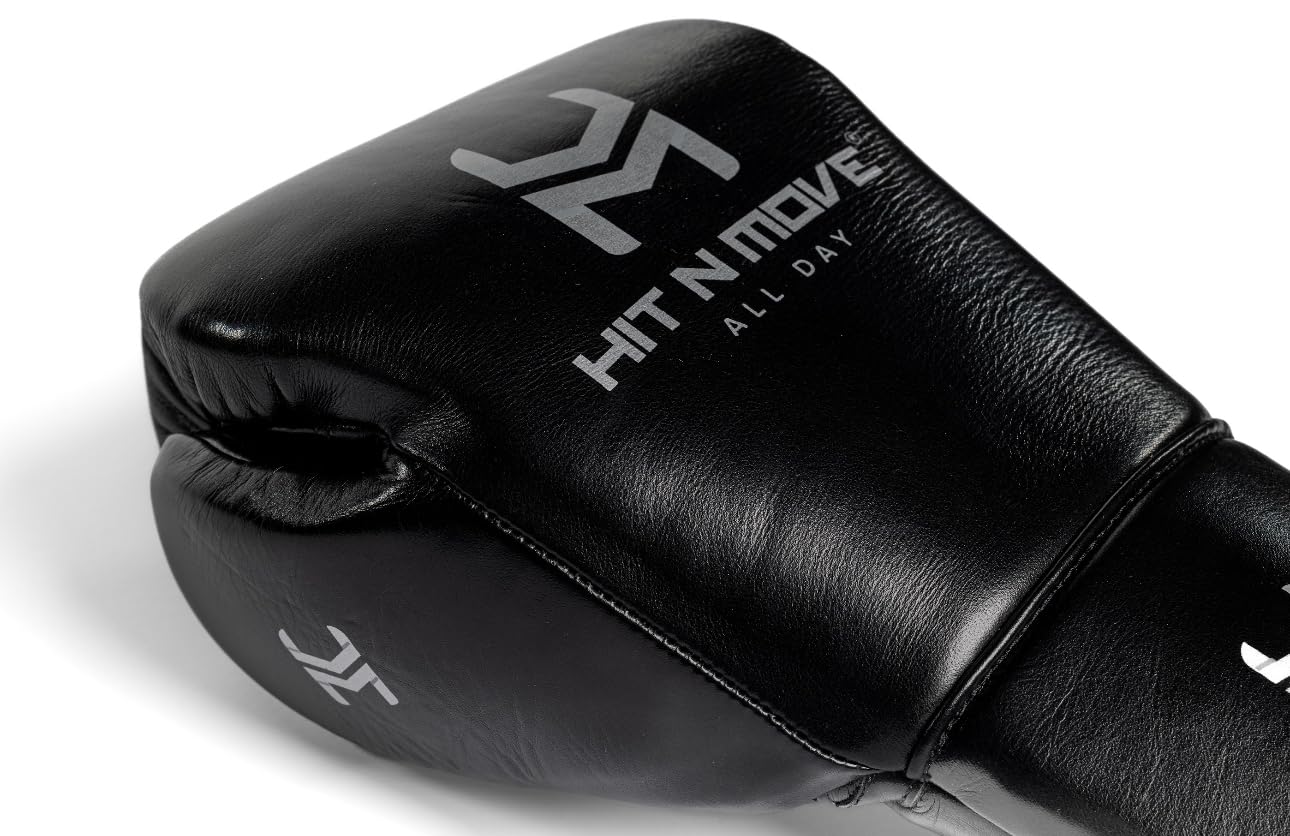 HIT N MOVE All Day Agility Velcro Boxing Gloves for Men & Women - Training, Sparring, MMA, Fitness - Premium Breathable & Comfortable Boxing Gear for Gym & Home Workouts