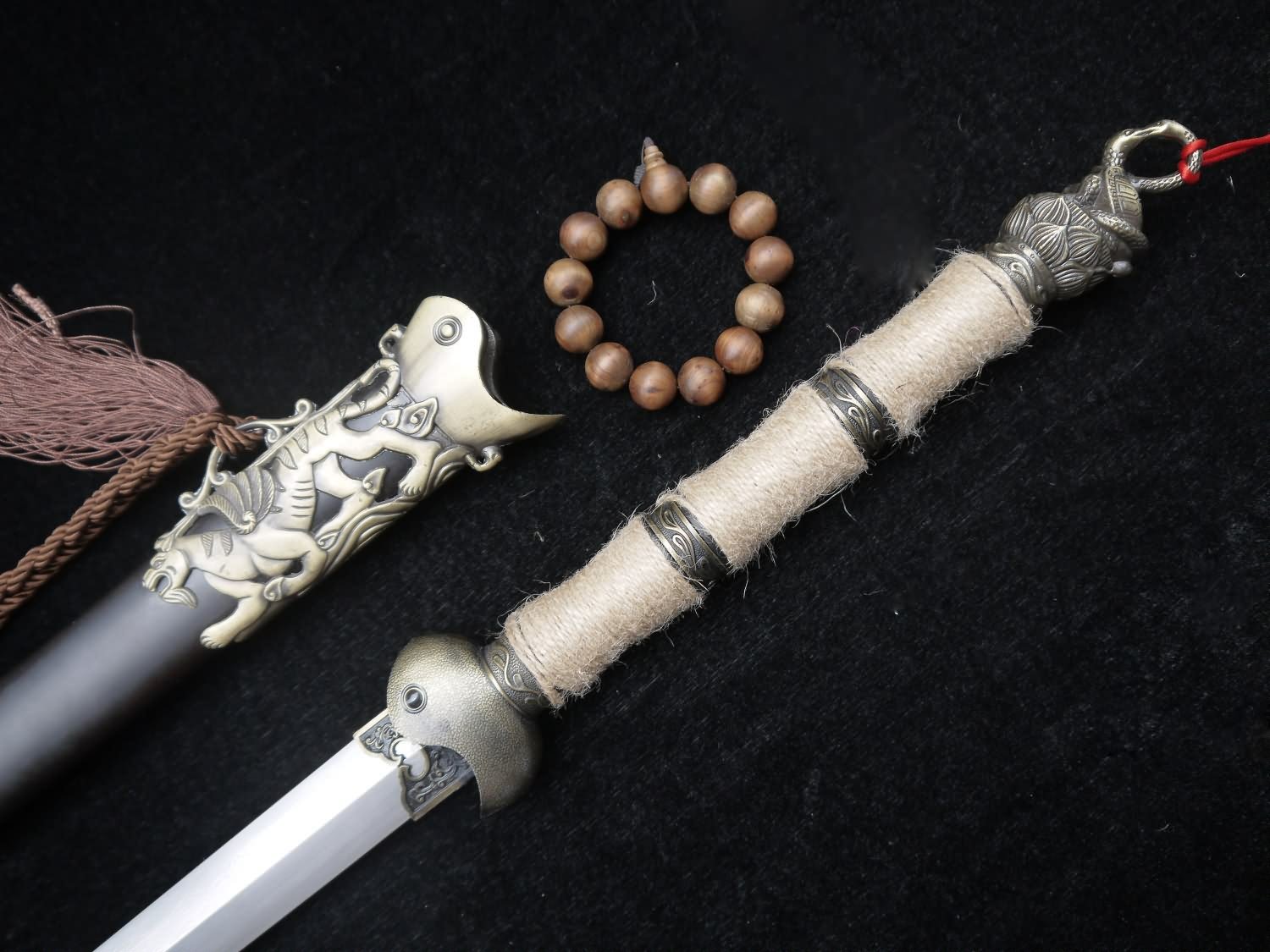Handmade Damascus Steel Chinese Xuanwu Jian Sword - 41