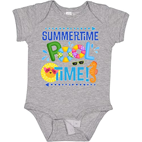 Inktastic Summer Vacation Pool Time Swimming Baby Bodysuit - Cute Swimwear for Infants & Toddlers - Perfect for Beach, Pool Parties & Family Vacations