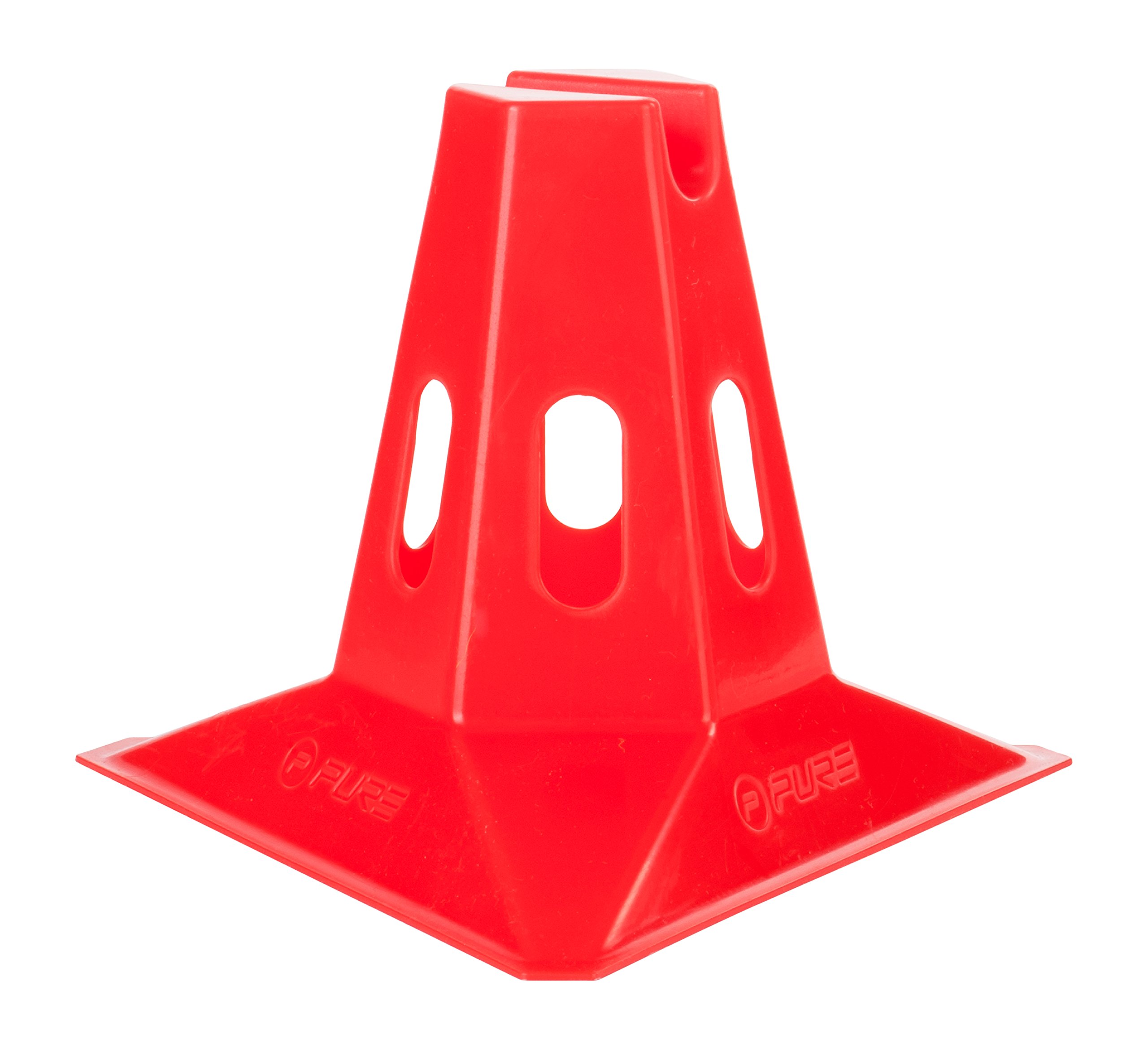 Pure2Improve 6-Piece Agility Training Cones - Bright Sports Markers for Soccer, Football, Track & Field Drills - Perfect for Backyard, Gym & Outdoor Practice
