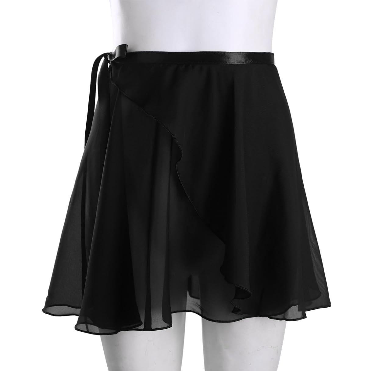 Elegant Chiffon Ballet Wrap Skirt for Women & Girls - Flowy Georgette Dance Skirt with Tie Waist - Perfect for Ballet, Skating, Dance Performances & Casual Wear