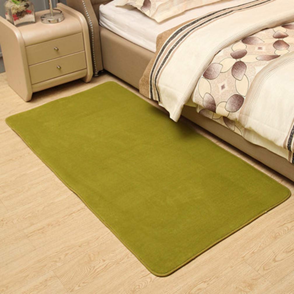 Premium Soft Coral Fleece Anti-Slip Area Rug - 4'x6.5' Modern Rectangular Carpet for Living Room, Bedroom & Nursery - Indoor/Outdoor Home Decor in Grass Green - Perfect for Kids Play Area, Yoga Space & Cozy Flooring