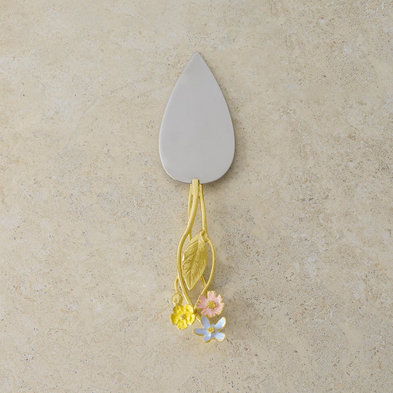 Wildflowers Cake Server Set - Elegant Floral Dessert Serving Utensil for Weddings, Birthdays & Special Occasions