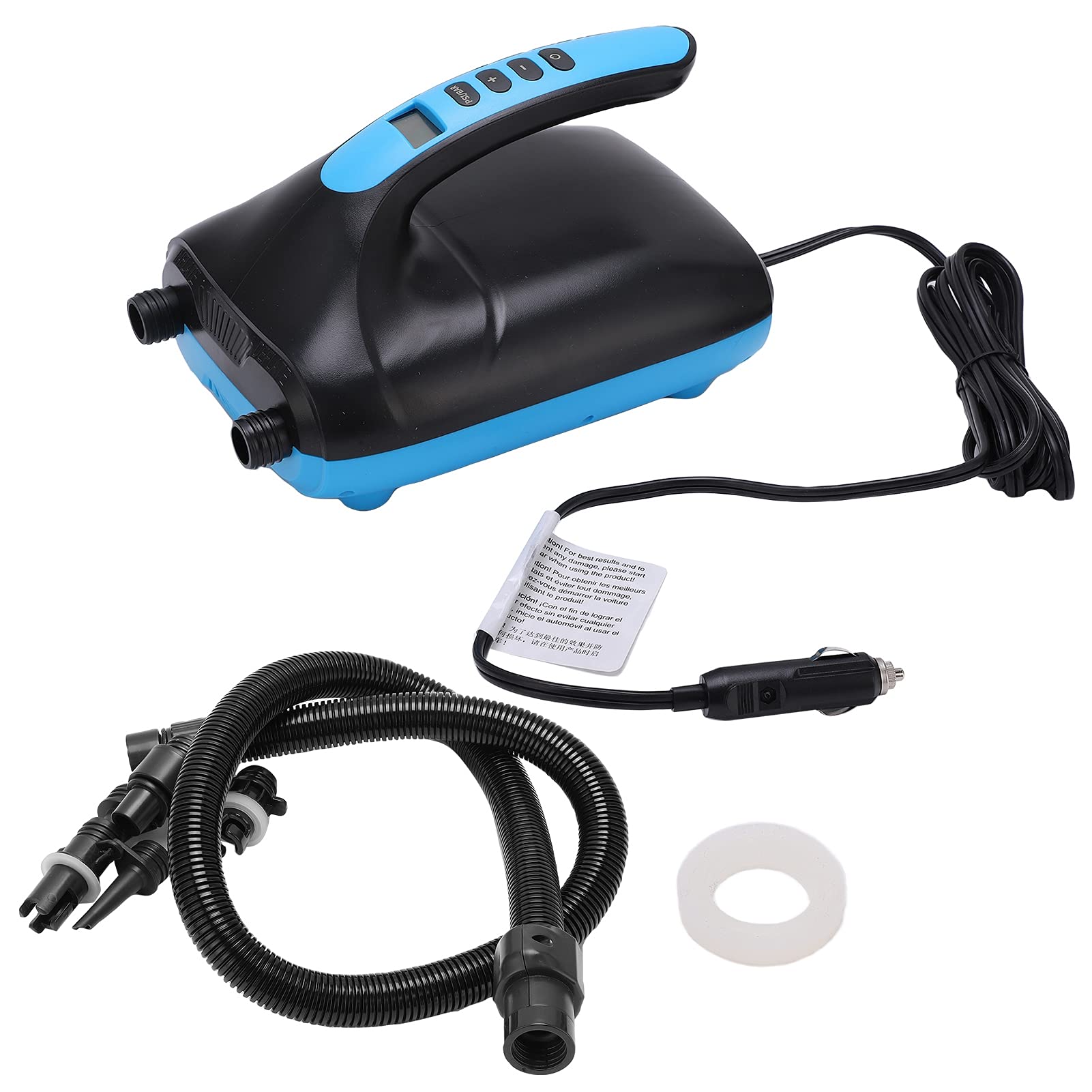 ZYHHDP Electric Inflatable Pump - Portable Air Compressor with Hose & Nozzles for SUP, Boats, Air Mattresses | Fast Inflation for Water Sports, Camping & Home Use