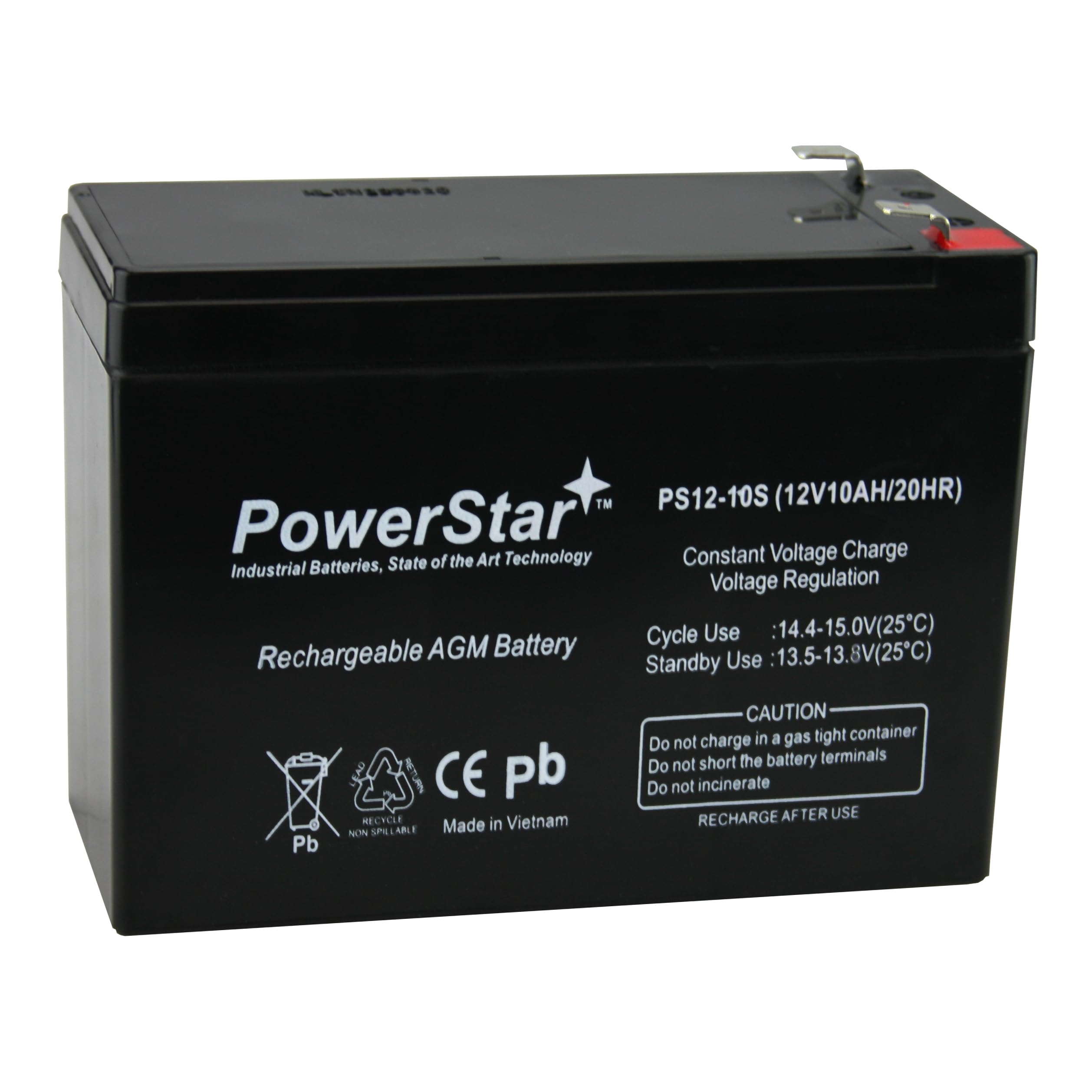 12V 10AH Sealed Lead Acid Battery - Replacement for 85968/D5719 - Power Source for UPS, Solar Systems, Emergency Lights & Security Alarms
