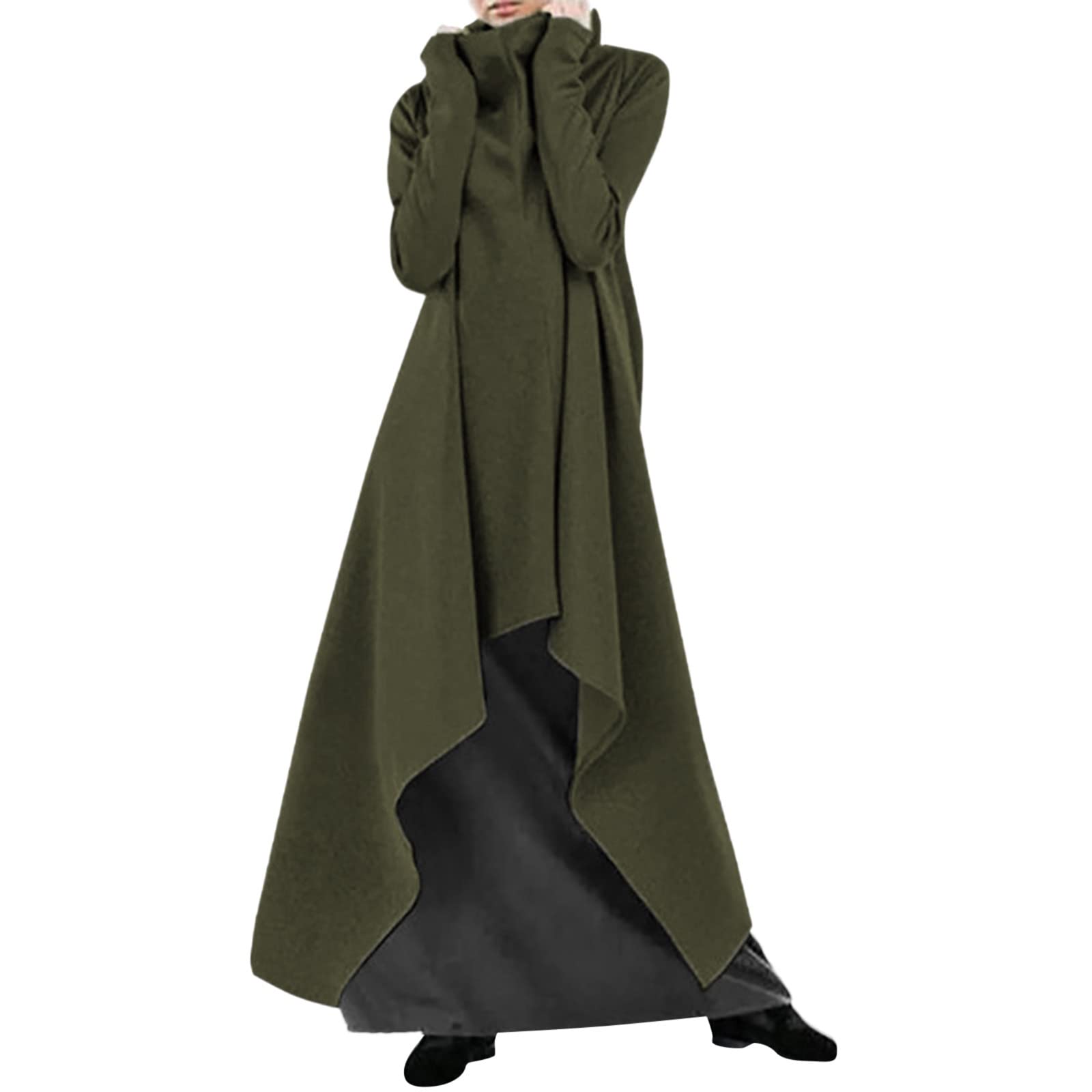 BIBOKAOKE Women's Denim Dress Summer Loose Fit Irregular Hem Solid Color Casual Robe Sweatshirt - Perfect for Beach Outings, Weekend Brunch & Street Style Fashion