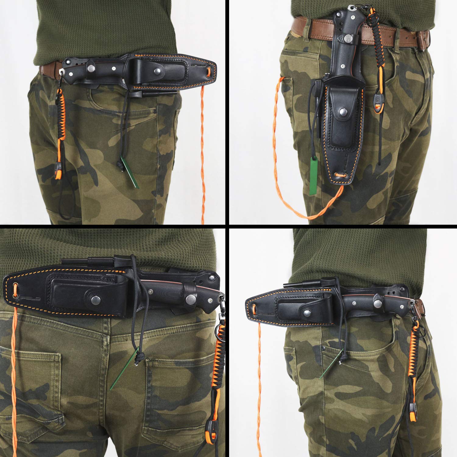 iFIELD Survival Knife with Satin Blade - Tactical Hunting & Camping Knife with Sheath - Outdoor Gear for Fishing, Hunting, Hiking & Survival Activities - Perfect for Campers, Adventurers & Preppers