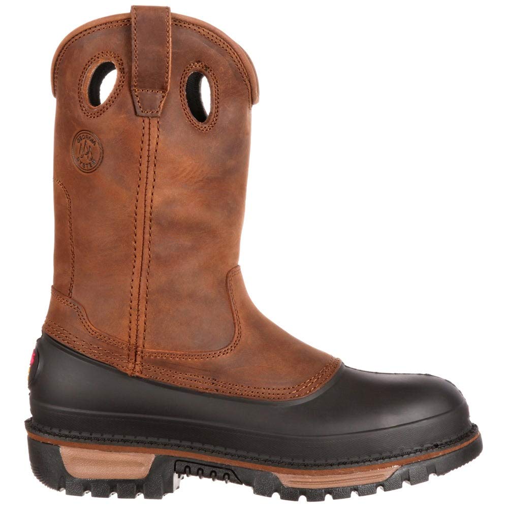 Georgia Boot Men's Muddog Waterproof Work Boot - Steel Toe, Slip Resistant for Construction, Farming & Outdoor Work