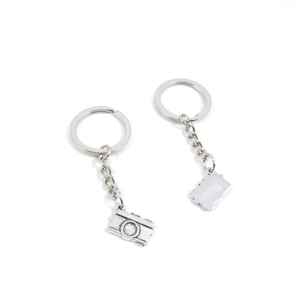 40-Piece Bulk Keychain Set - Durable Metal Key Rings with Charms for Jewelry Making, DIY Crafts, Car & Door Keys - Perfect for Gifts, Promotions & Wholesale (S5TS2 Camera Style) - Great for Home, Office & Travel Organization