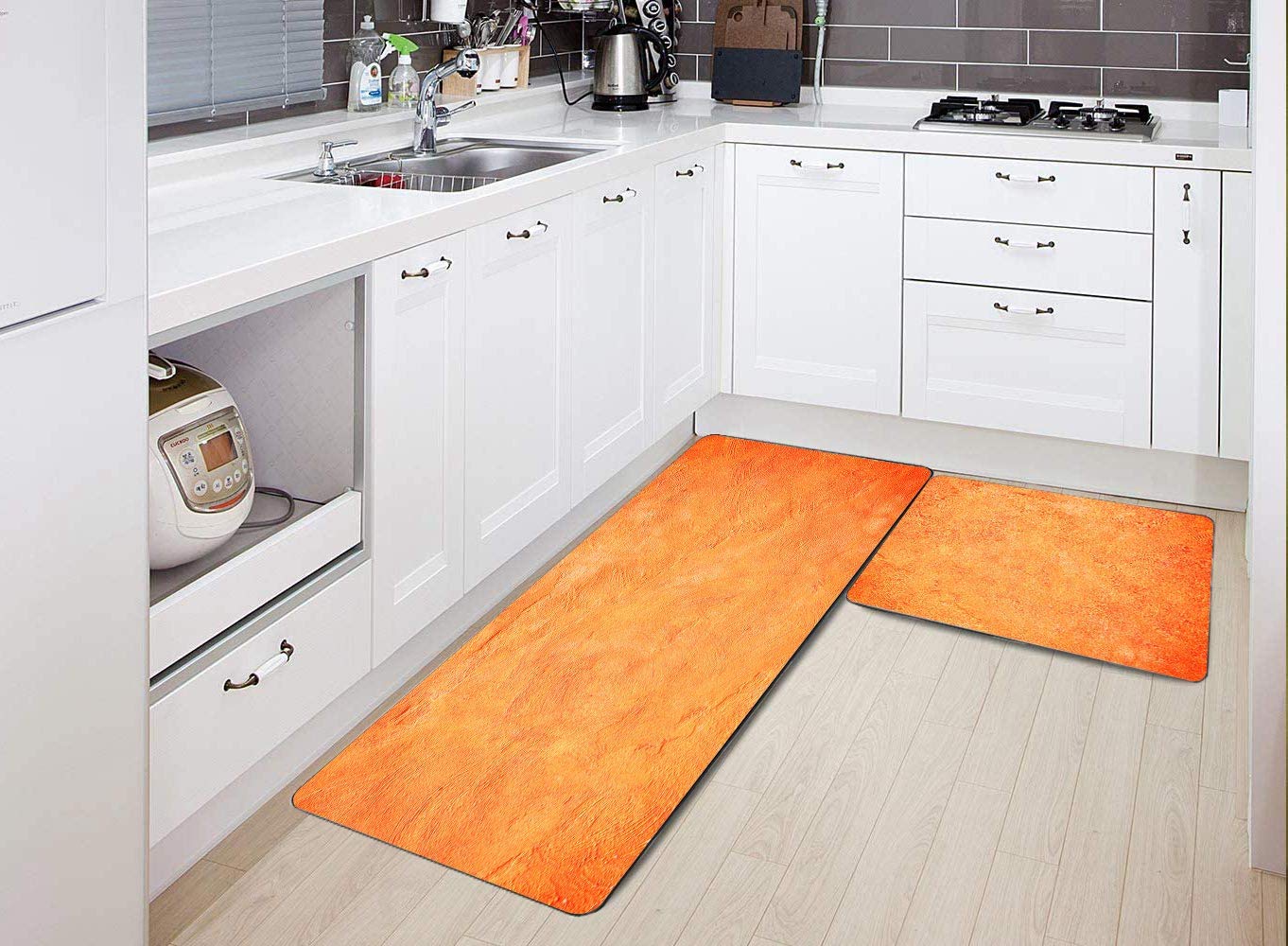 TOMWISH Non-Slip Washable Kitchen Rugs Set - 17