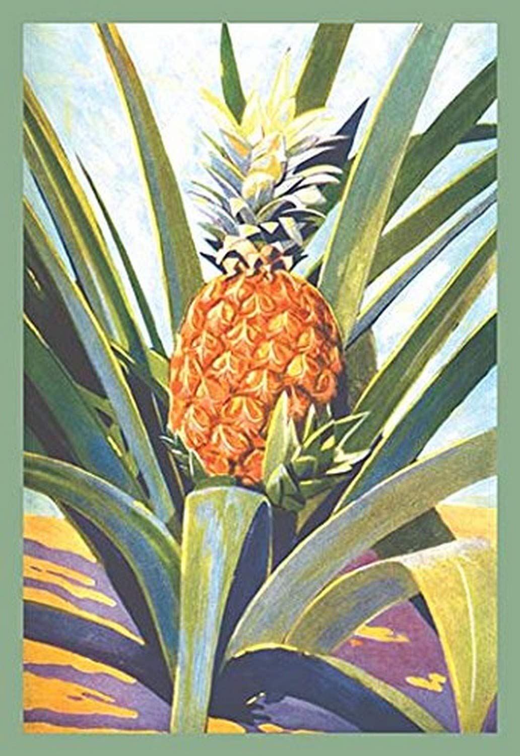 Buyenlarge 'Pineapple' Vintage Art Print Poster - 20x30 Inches - Tropical Fruit Wall Decor for Kitchen, Dining Room & Home Office