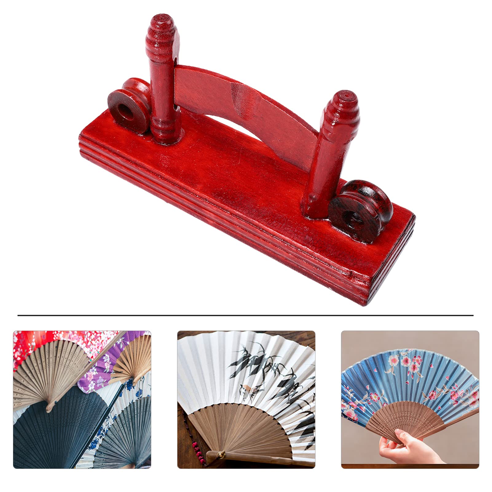 2-Pack Cabilock Wooden Folding Fan Holder Stand - Display & Organize Chinese Decorative Fans, Table Fans & Household Items - Perfect for Home Decor, Gift Display & Cultural Events