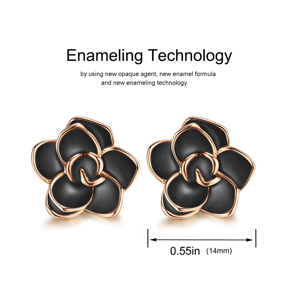 AllenCOCO Hypoallergenic Rose Flower Stud Earrings for Women - Nickel Free Sensitive Ear Jewelry in Gold & Silver | Perfect for Everyday Wear, Date Nights & Gifts