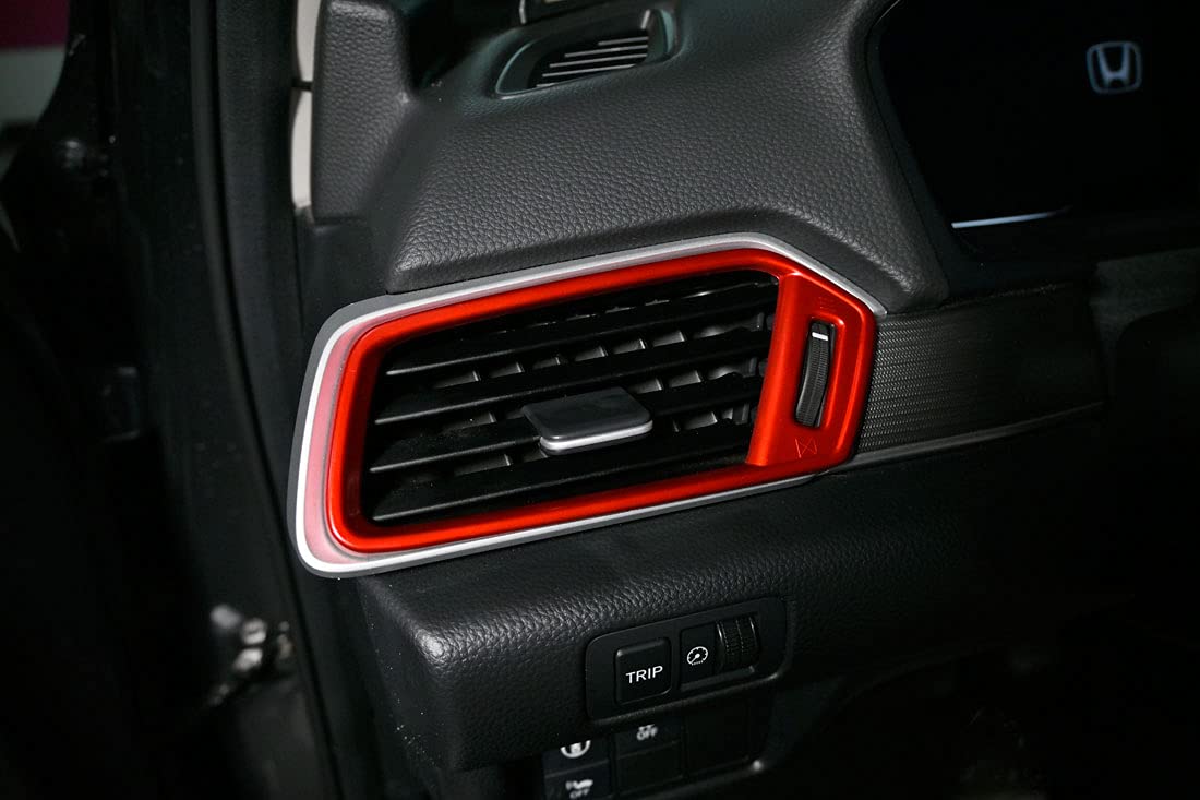 GZXinWei Red Interior Trim Kit for Honda Accord 10th Gen (2018-2021) - Dashboard Side Air Vent Frame Cover Sticker Accessories | Car Interior Decoration & Customization Upgrade