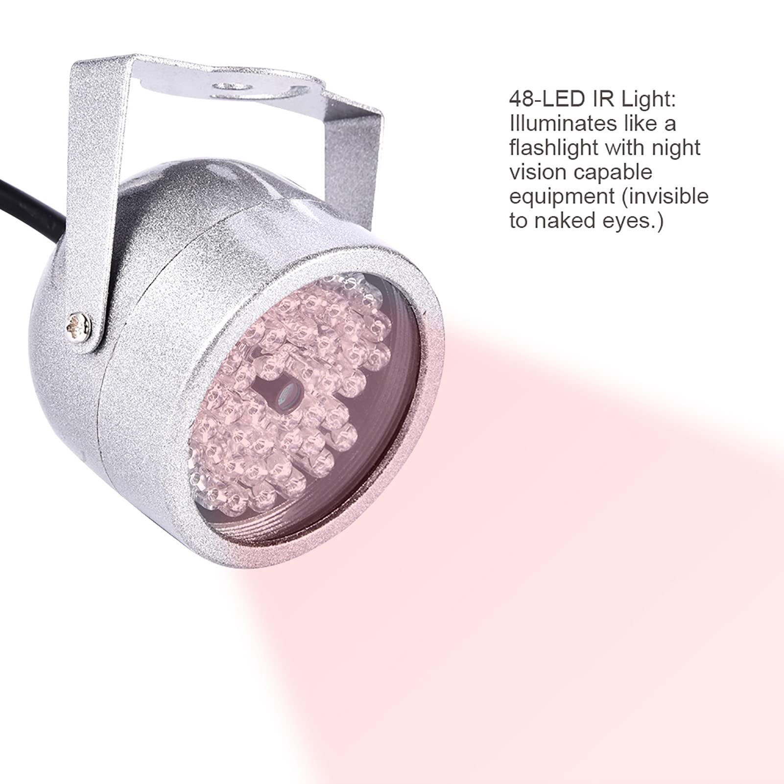 48-LED IR Infrared Night Vision Light for Security CCTV Cameras - Indoor/Outdoor Use - Perfect for Home Surveillance, Business Security & Dark Area Monitoring
