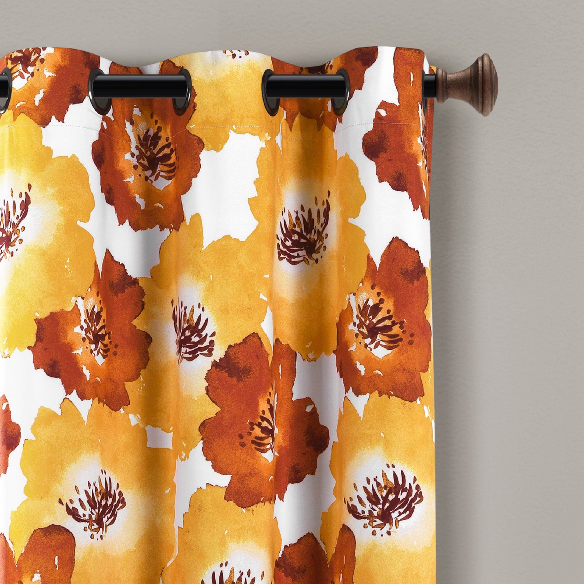 Julie Floral Insulated Blackout Curtains - Thermal Grommet Window Panels for Bedroom & Living Room - Energy Efficient, Noise Reducing, Light Blocking Drapes for Home Decor