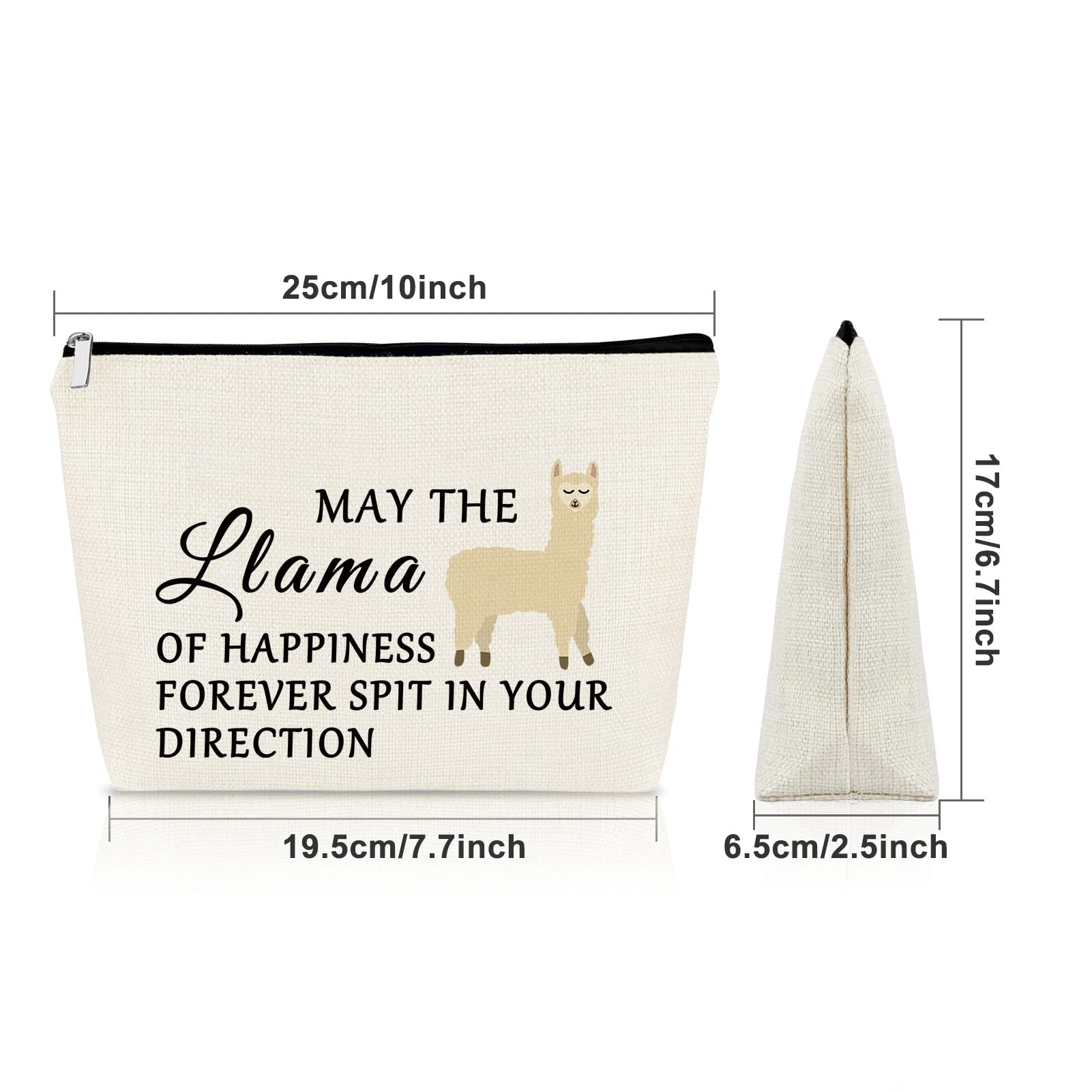 Funny Llama Makeup Bag for Women - Cute Cosmetic Travel Pouch, Perfect Birthday & Christmas Gift for Llama Lovers, Best Friends & Her | Great for Travel, Daily Use & Friendship Gifts