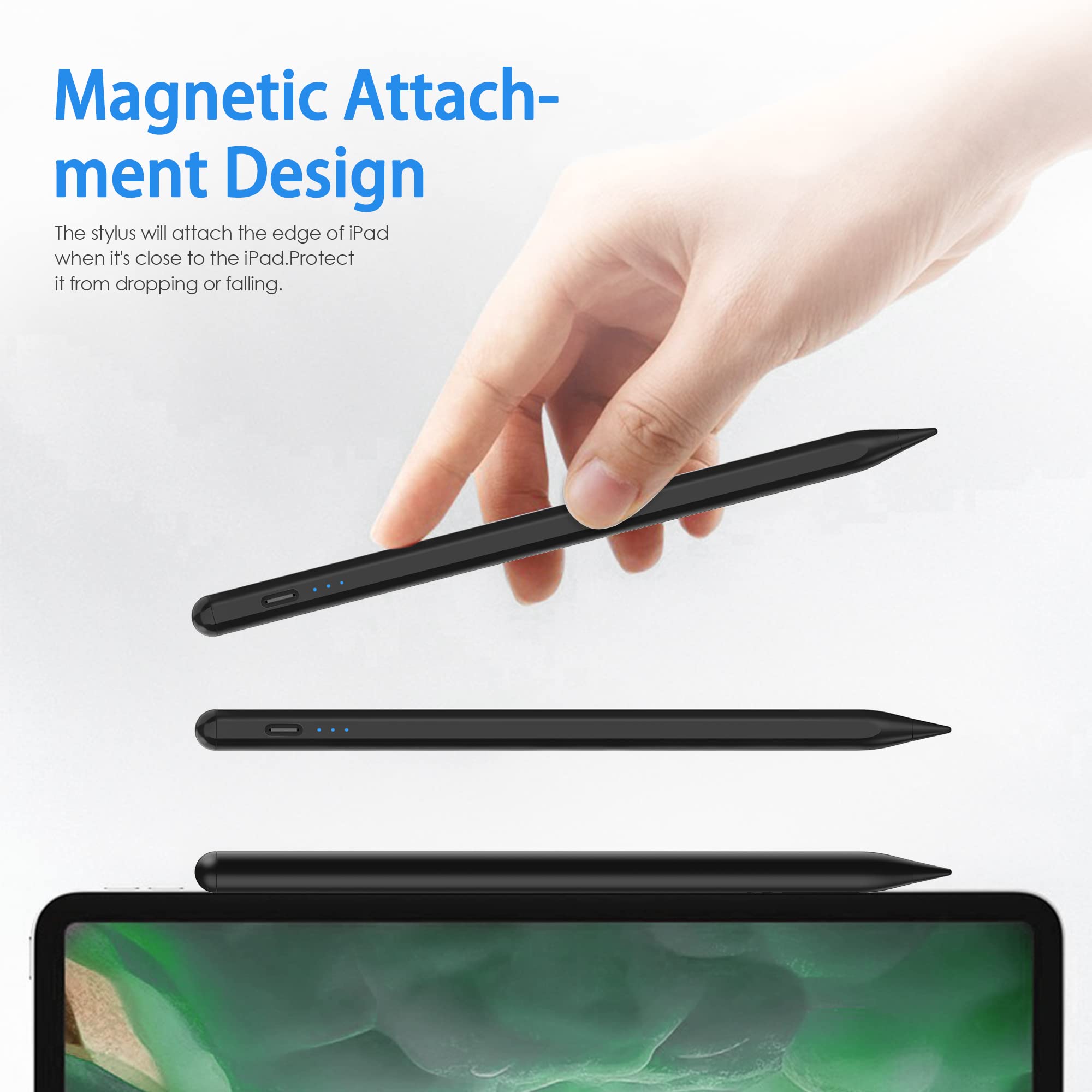 Fast Charging Stylus Pen for iPad 9th/10th Gen, Apple Pencil 1st/2nd Gen - Compatible with iPad Pro 11/12.9