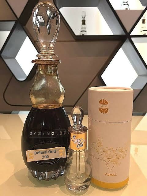 Ajmal Dehnal Oudh 200 Perfume Oil - 12ML Luxury Arabian Scent for Men & Women | Perfect for Special Occasions, Date Nights & Gifting