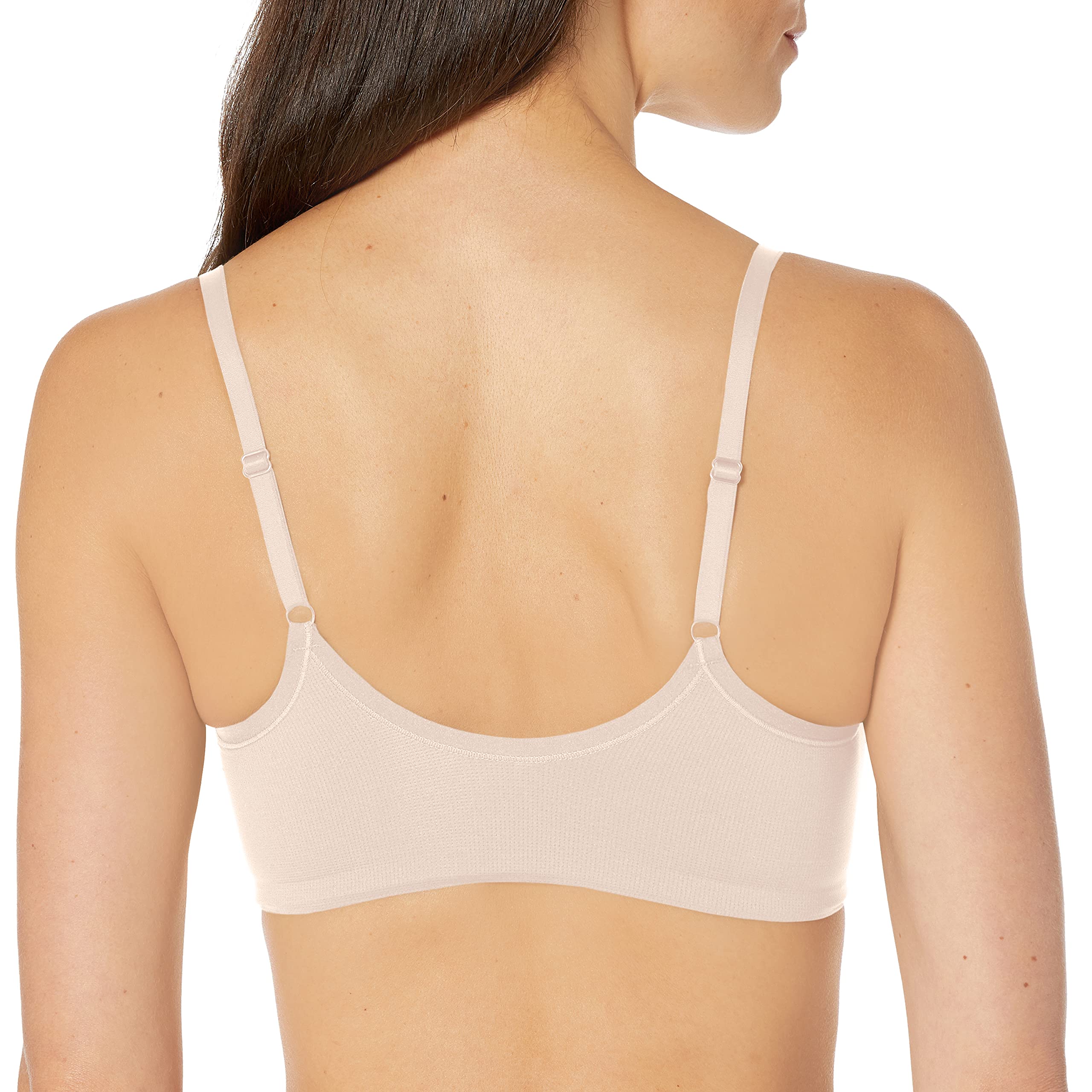 OnGossamer Women's Dot Micro Lounge Bra - Mauve Chalk, Size S | Comfortable Wireless Bralette for Sleep, Yoga & Relaxation at Home