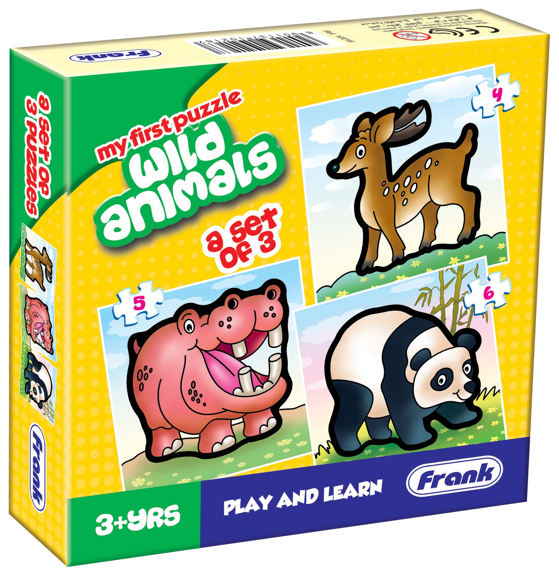 Frank - 3-in-1 Educational Animal & Vegetable Puzzle Set for Toddlers Ages 3+ (10208, 10211, 10216) - Perfect for Preschool Learning, Birthday Gifts & Family Game Night
