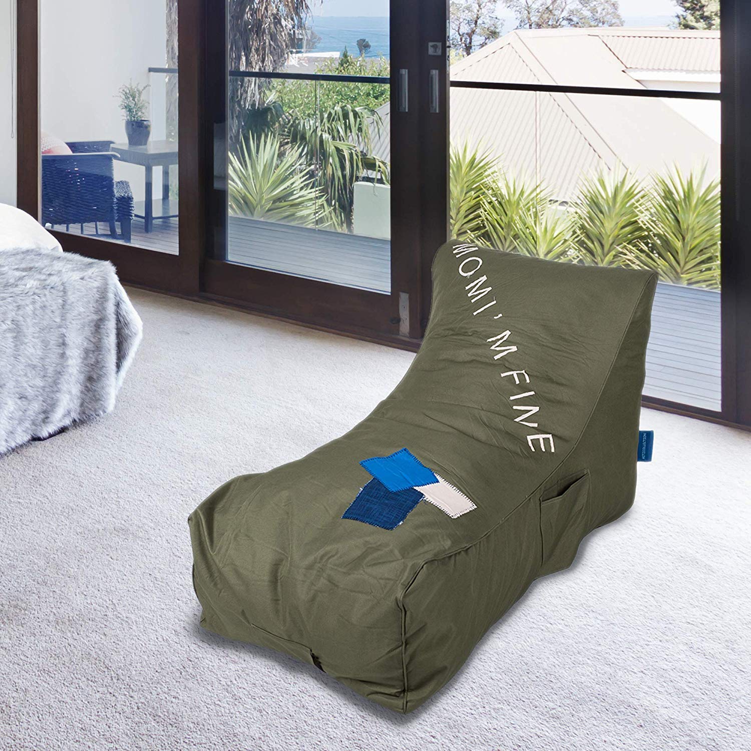 **Comfortable Sponge Leisure Lazy Lounger Chair - Kids & Teens Sofa Bed for Relaxing, Gaming, and Movie Nights**