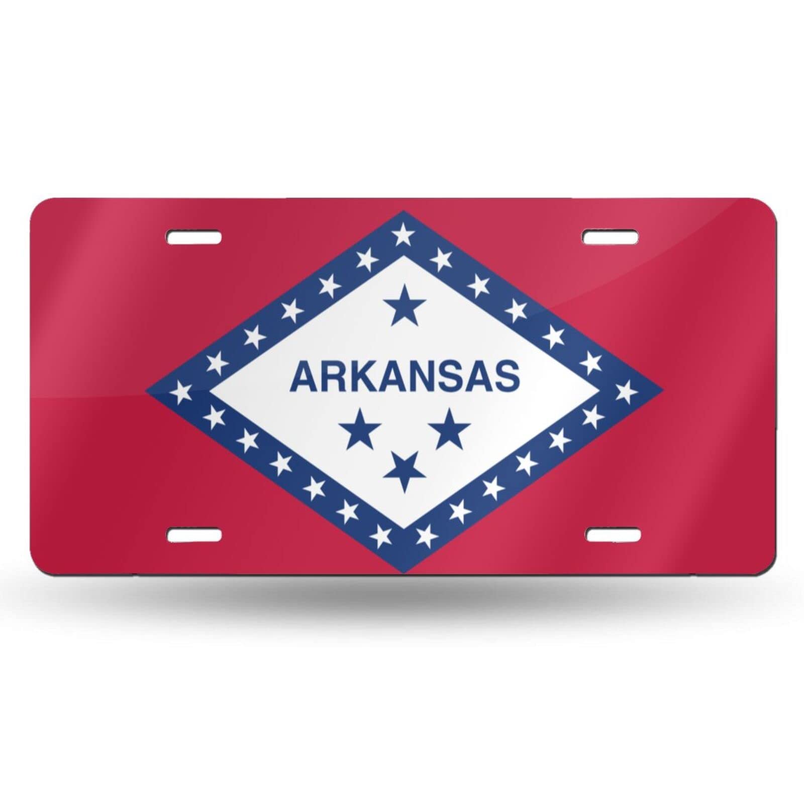 Custom Arkansas State Flag License Plate - Personalized Aluminum Car & SUV Plate - Durable One-Size Fits All - Perfect for State Pride & Vehicle Decoration