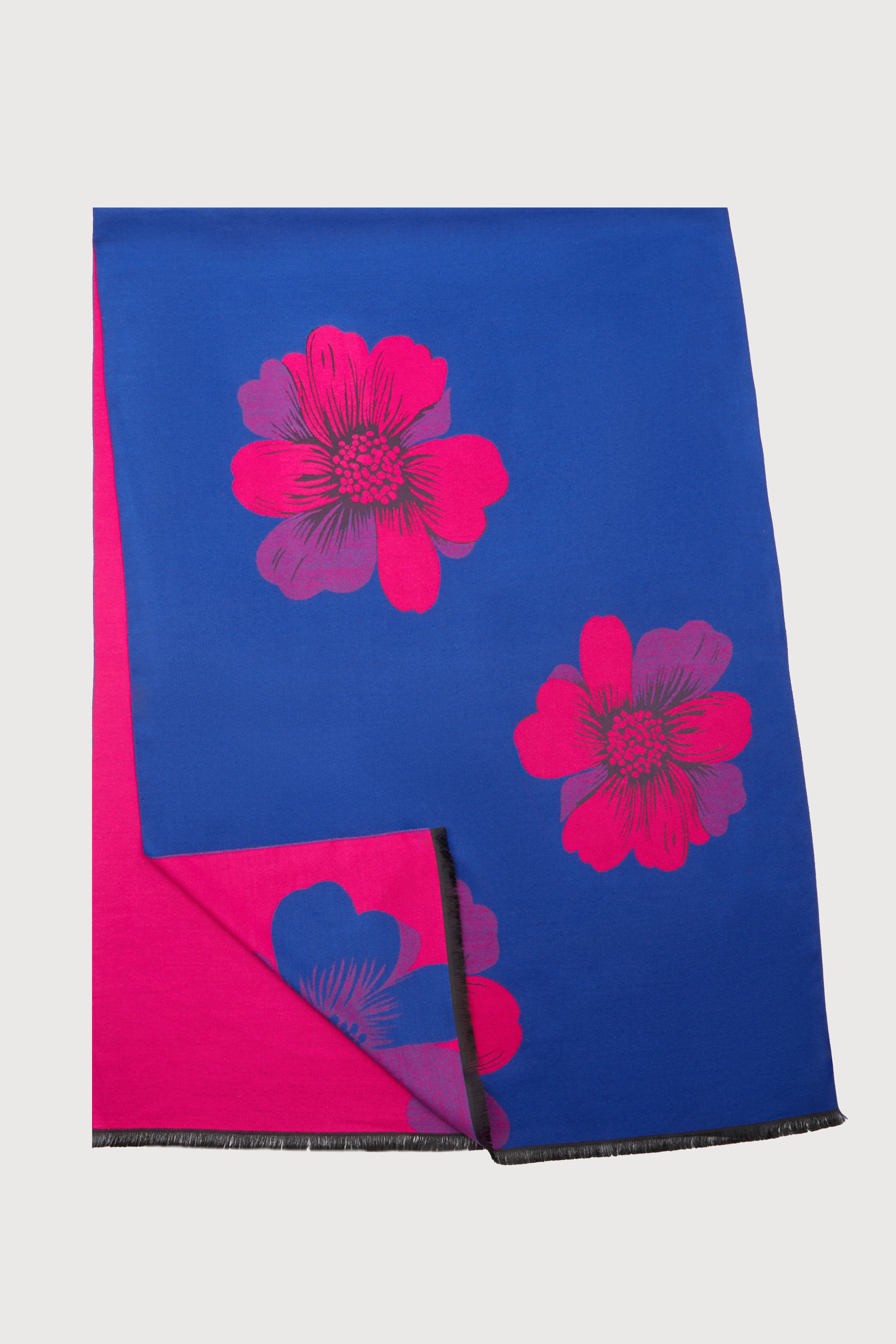 Elegant Fresh Floral Reversible Scarf for Women - Lightweight Fashion Accessory for Spring & Summer Outfits, Office Wear, and Special Occasions